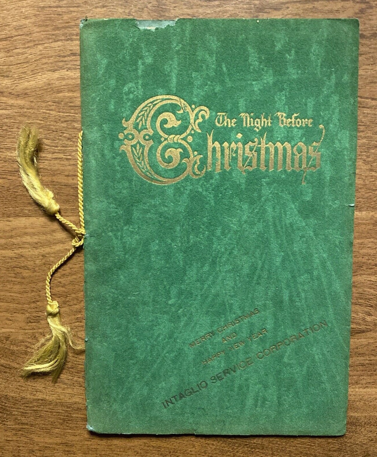 The Night Before Christmas Illustrated by Nell Stolp Smock Felt Book Card C14
