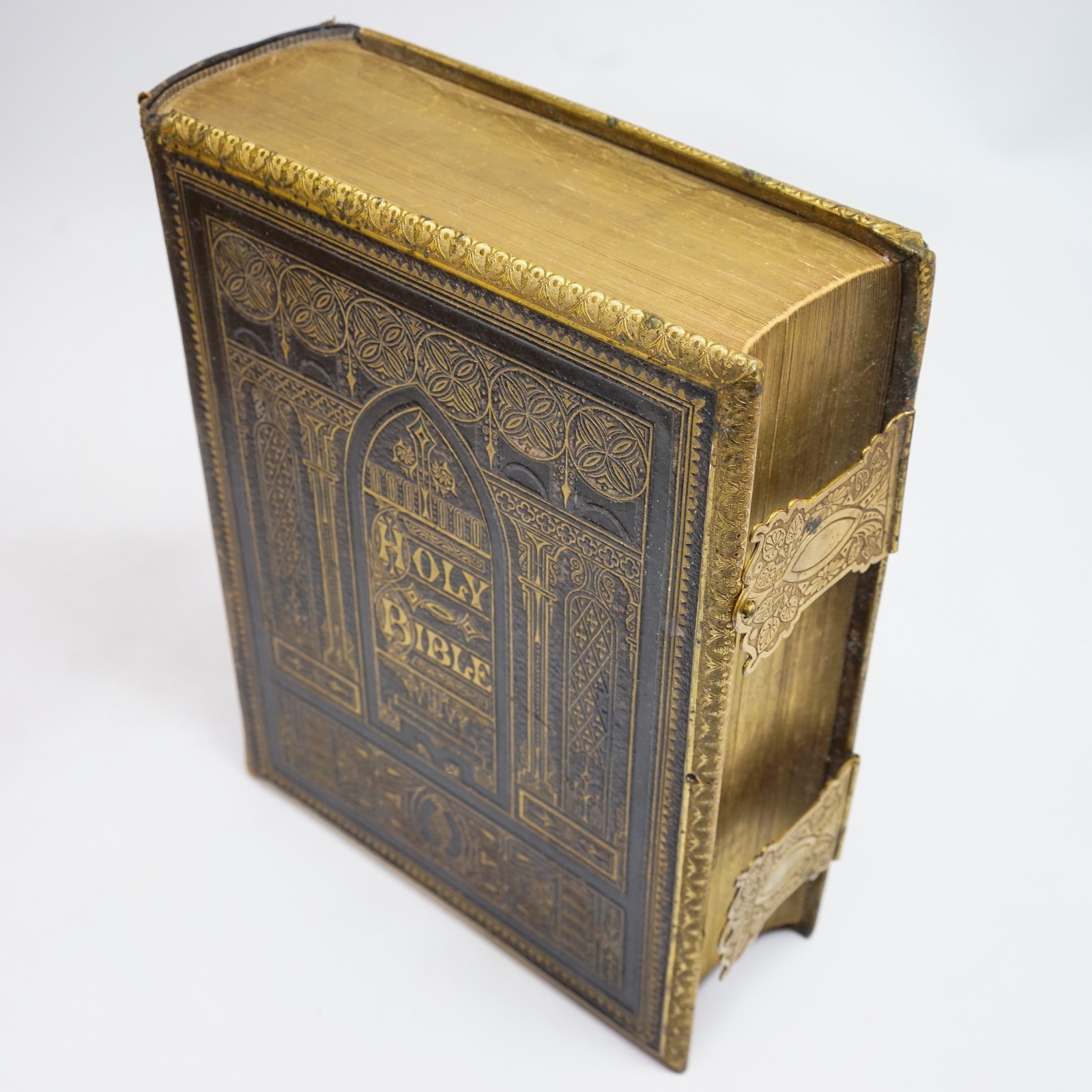 The Holy Bible. c1870 Cassell Bible, Armoured Binding
