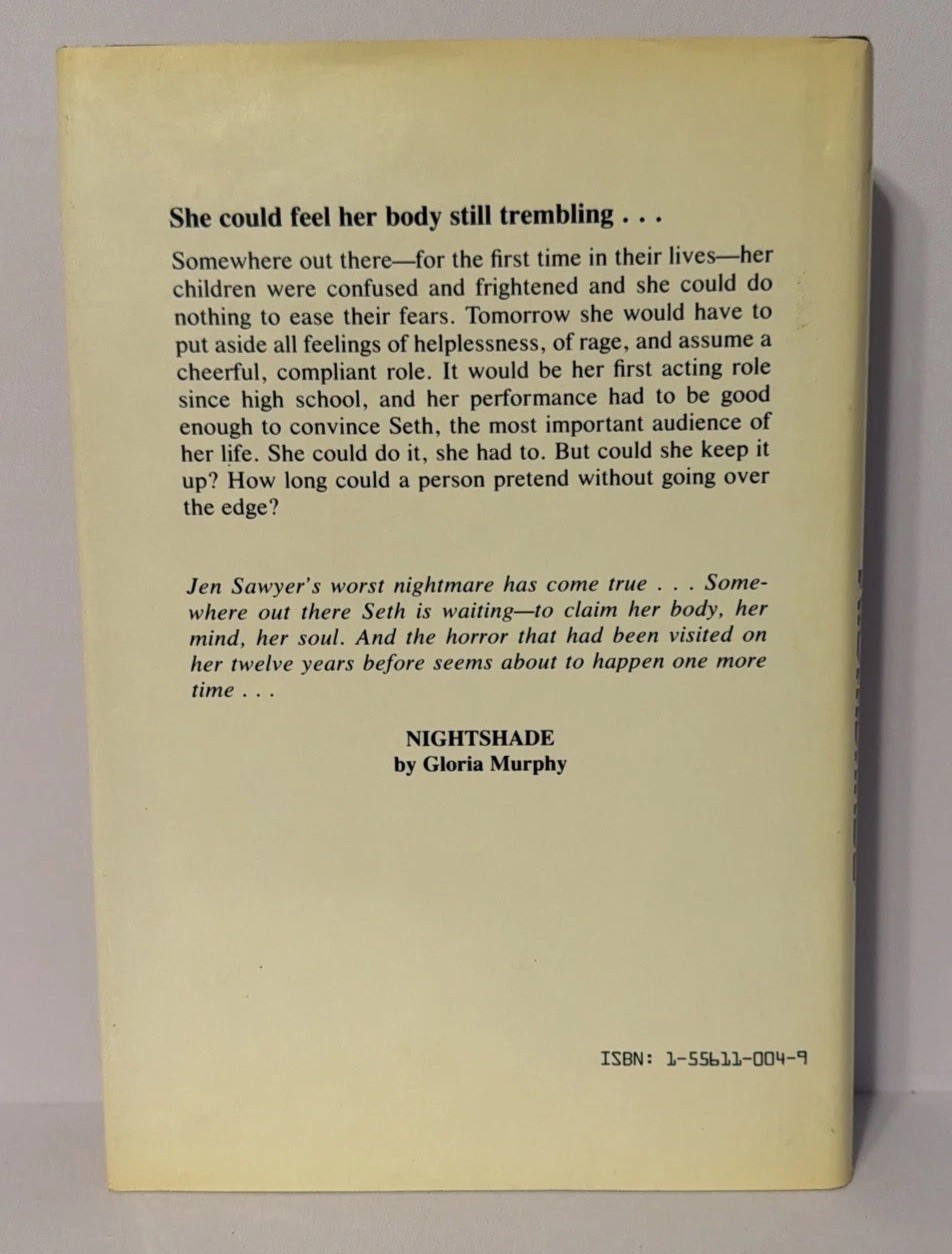 Gloria Murphy / Nightshade 1st Edition 1986 HC DJ