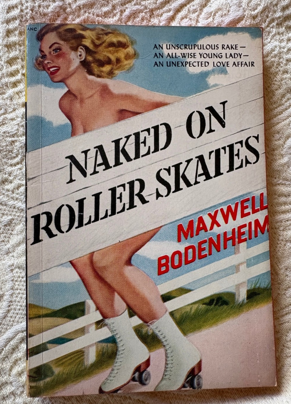 Maxwell Bodenheim, Naked on Roller Skates, Novel Library 46, 1950 Driben cover