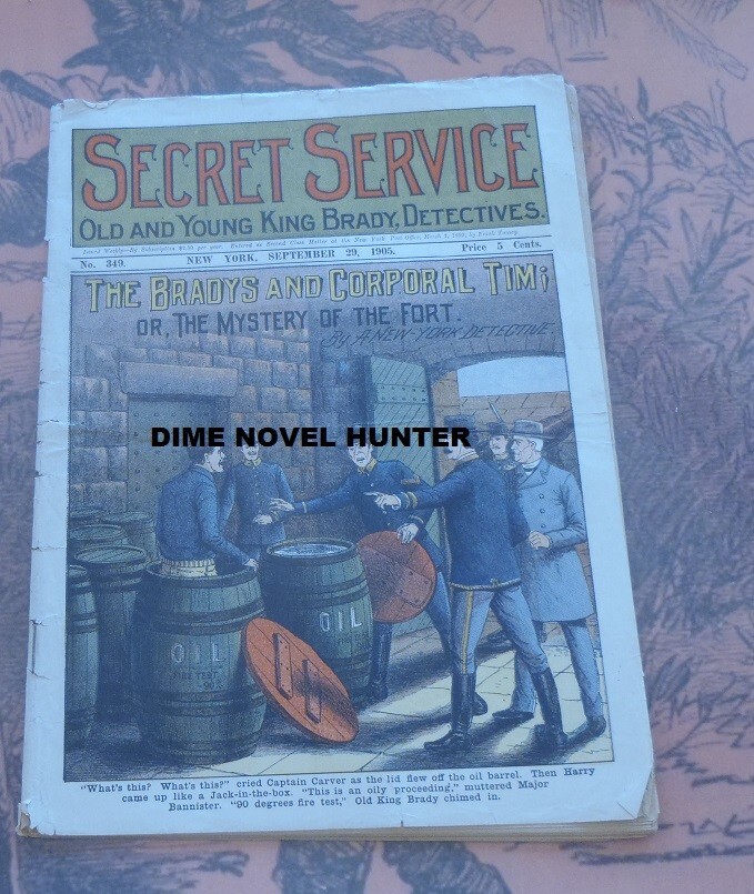 FRANK TOUSEY’S SECRET SERVICE #349 OLD KING BRADY 1905 DIME NOVEL STORY PAPER
