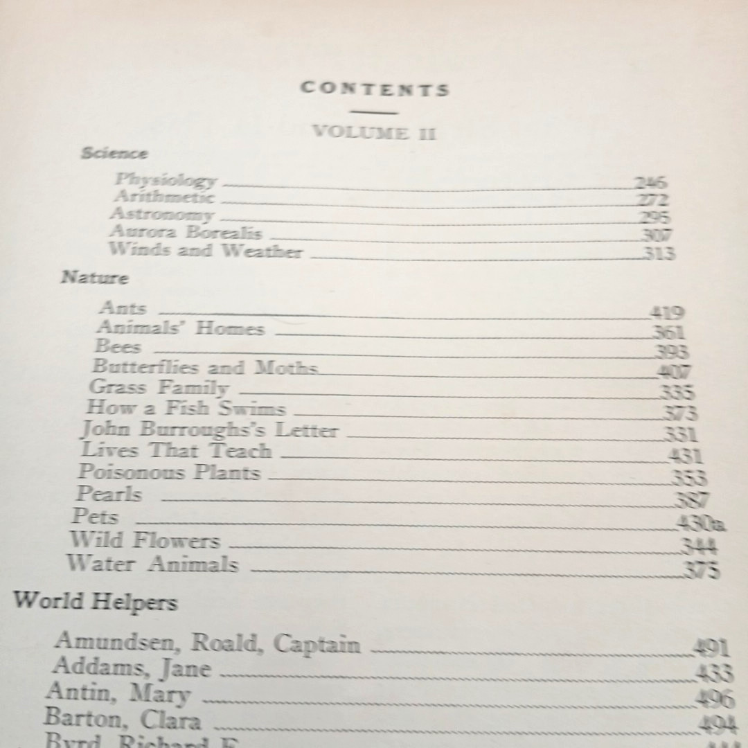 Pictured Knowledge Foundation Unit Science Nature World Helpers 2 book VTG 1939