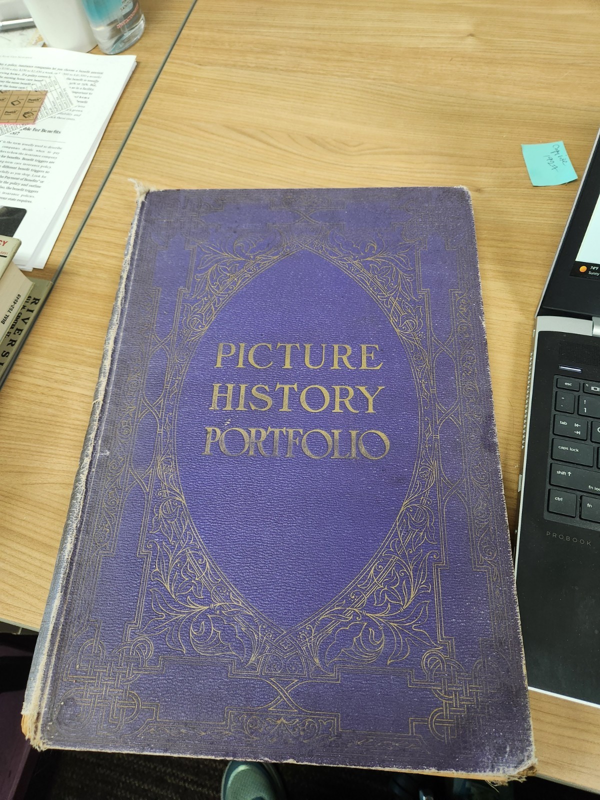 Picture History Portfolio 1923 Large Photo Book HB