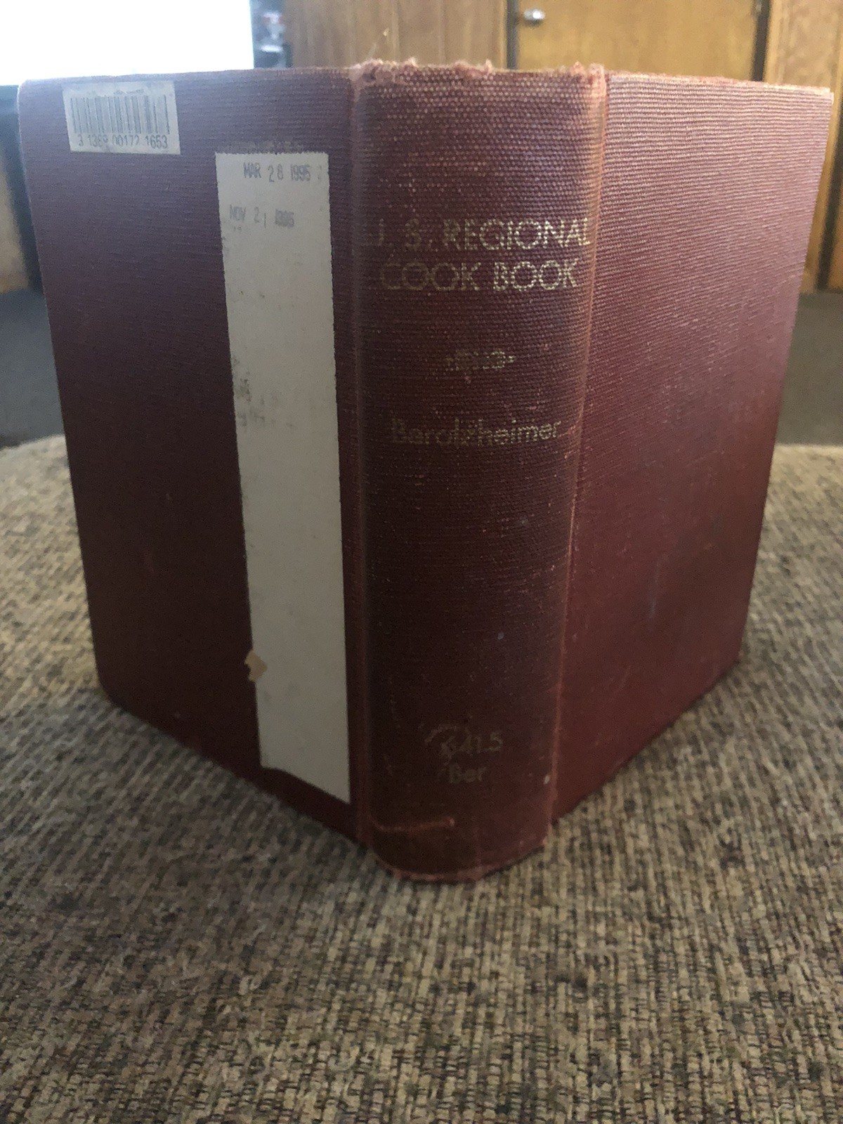 The United States Regional Cook Book Hardback 1939 Ruth Berolzheimer