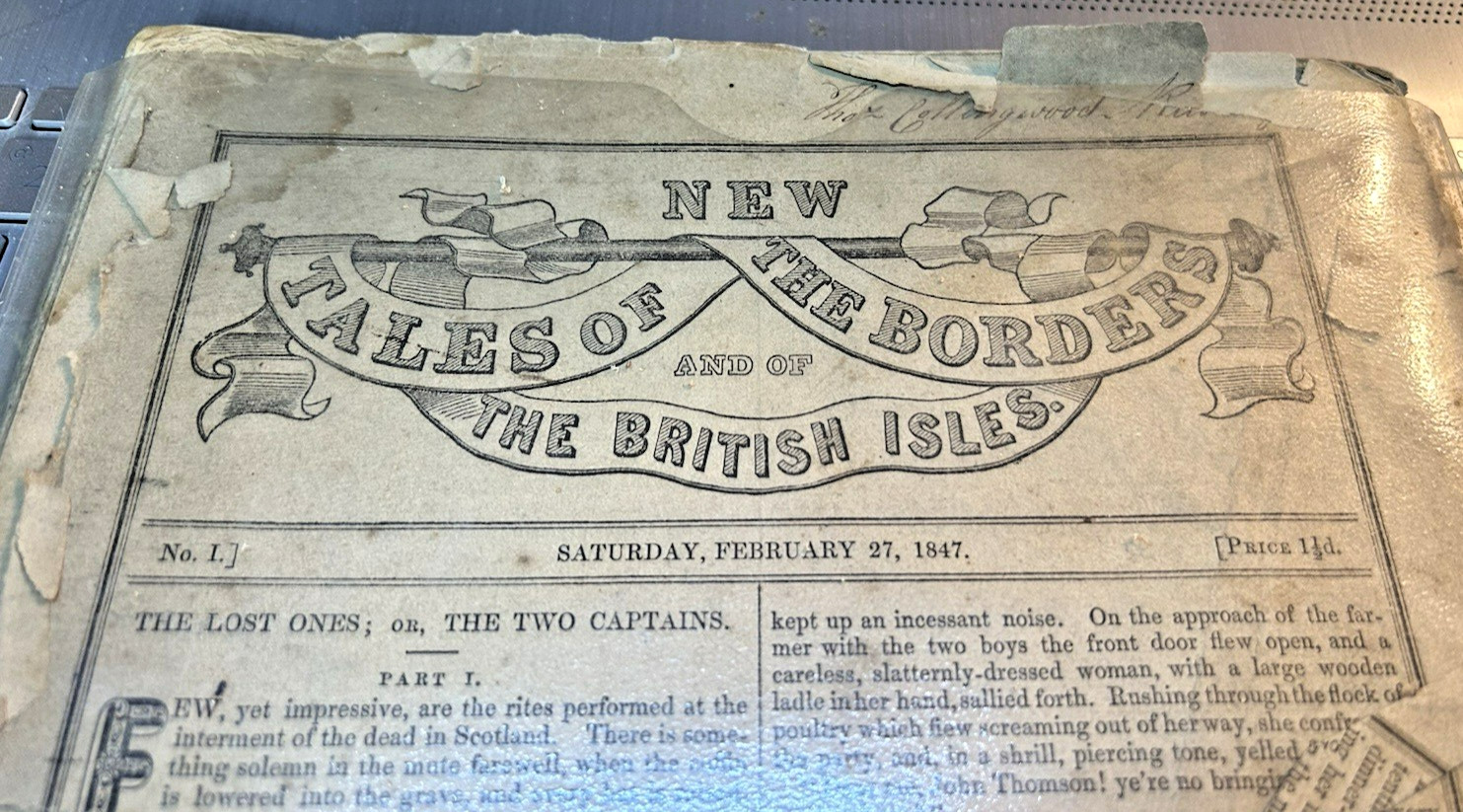 Antique Publication: „New Tales of the Borders and of the British Isles c.1847