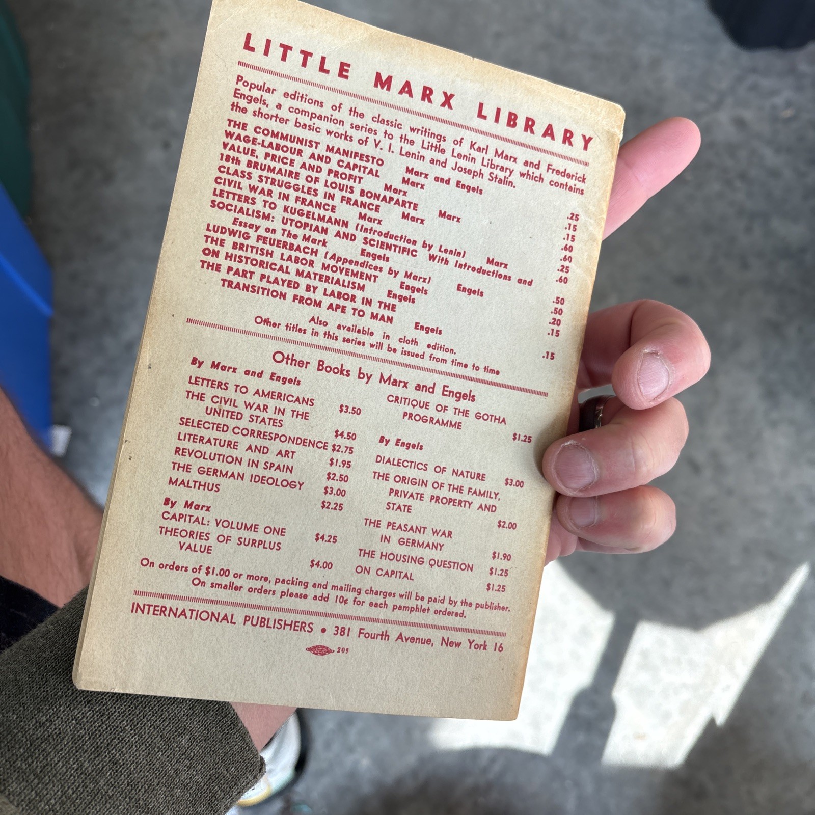 Original 1948 The Communist Manifesto Karl Marx Friedrich Engels Little Library