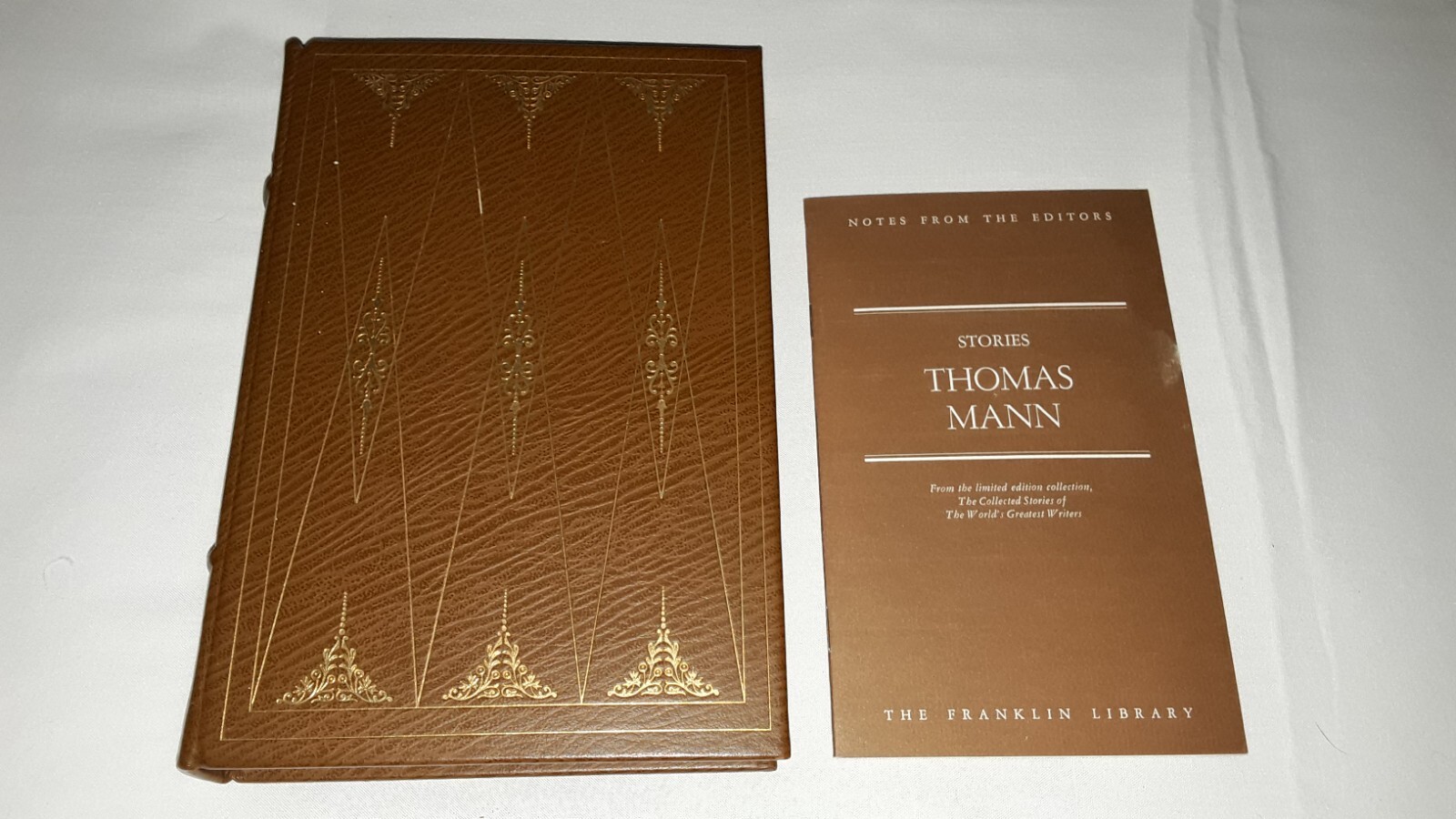 Thomas Mann: Stories 1978 Pre-owned Gilded Leather Hardcover Book With Pamphlet