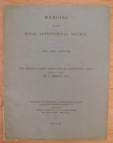 PERIODIC COMETS Grigg & Skjellerup – G. Merton – Royal Astronomical Society 1927