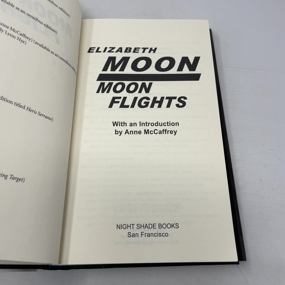 Moon Flights by Elizabeth Moon HC First Edition Like New 2007