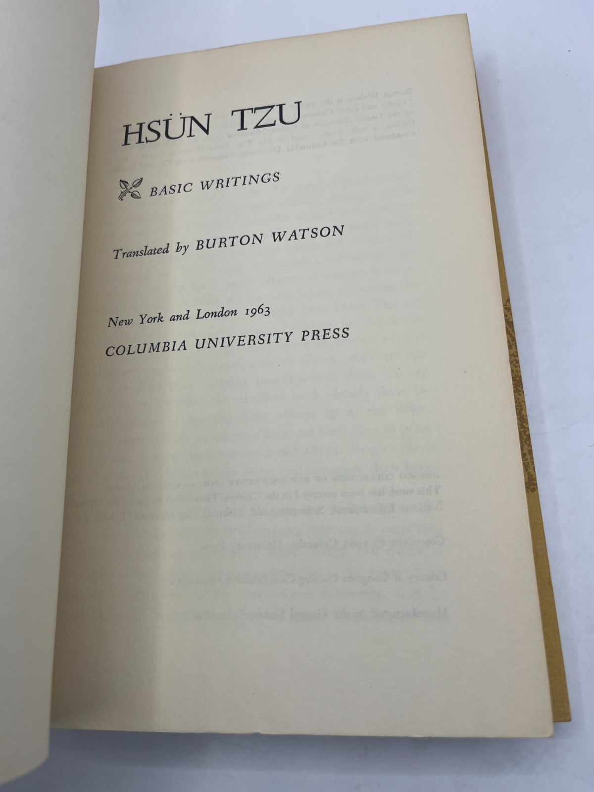 Hsun Tzu, Mo Tzu ~ basic writings, Burton Watson, Lot of 2, Chinese philosophy