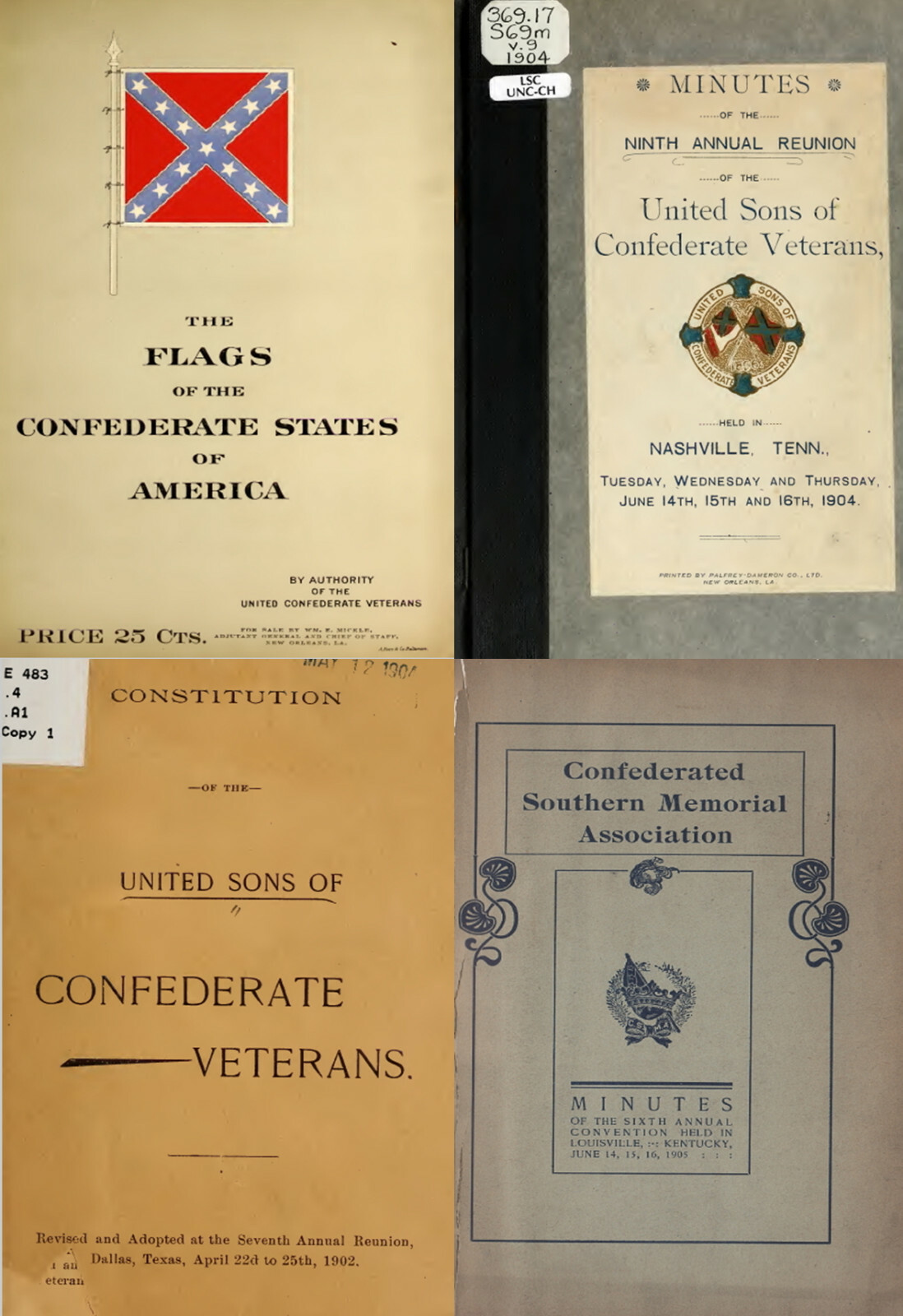 The American Civil War United Confederate Veterans – 105 Rare Old Books on USB