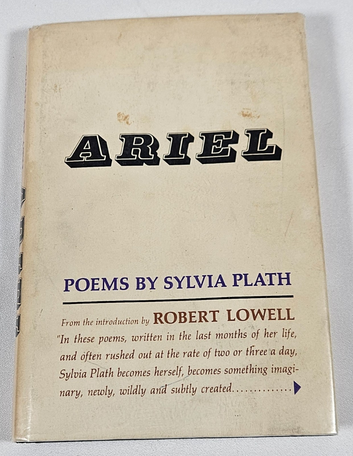 ARIEL Poems by SYLVIA PLATH Hardcover Book Dust Jacket 1966 HC DJ