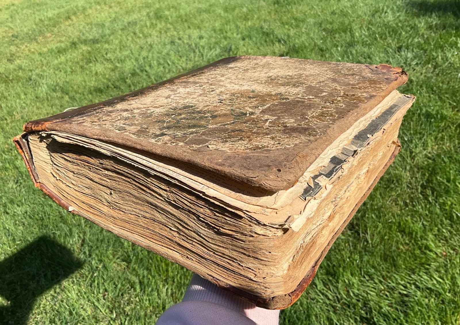 Antique Vintage 1870 Law Book w 1870-1880s Subscription Stories Pasted -Altered