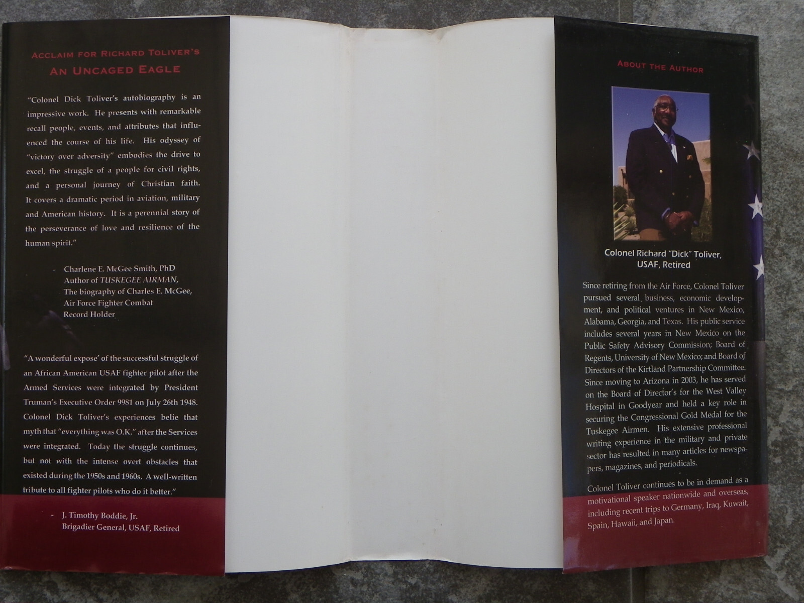 „An Uncaged Eagle-True Freedom“-Toliver-2011-Author Signed-1st-USAF Vietnam Vet