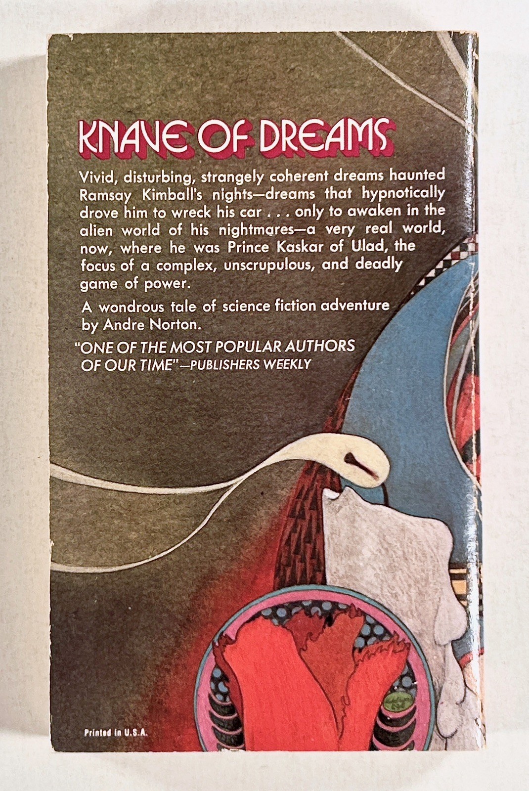 1975 Andre Norton KNAVE OF DREAMS science fiction novel FIRST THUS Ace SF pb