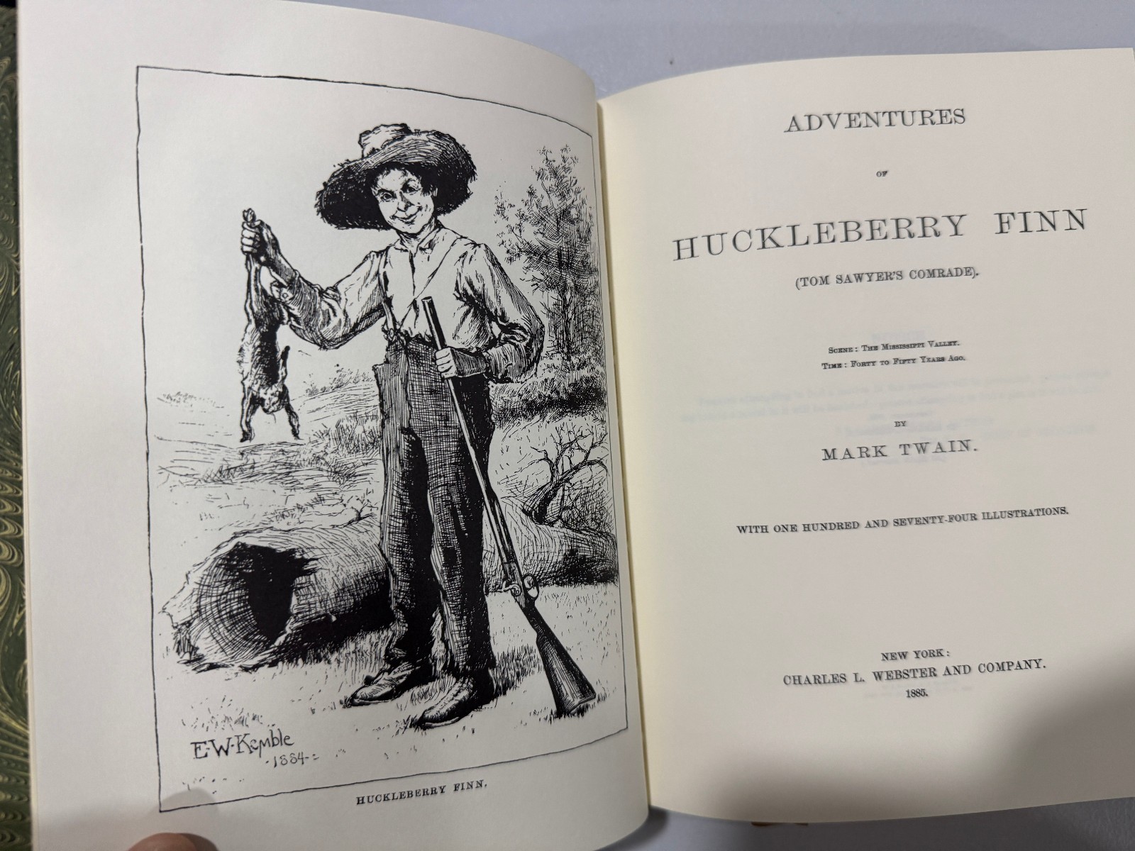 Easton Press Adventures of HUCKLEBERRY FINN by Mark Twain Deluxe Limited Edition