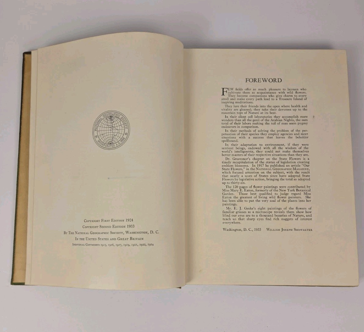 The Book of Wild Flowers (Hardcover) by William Joseph Showalter 1933