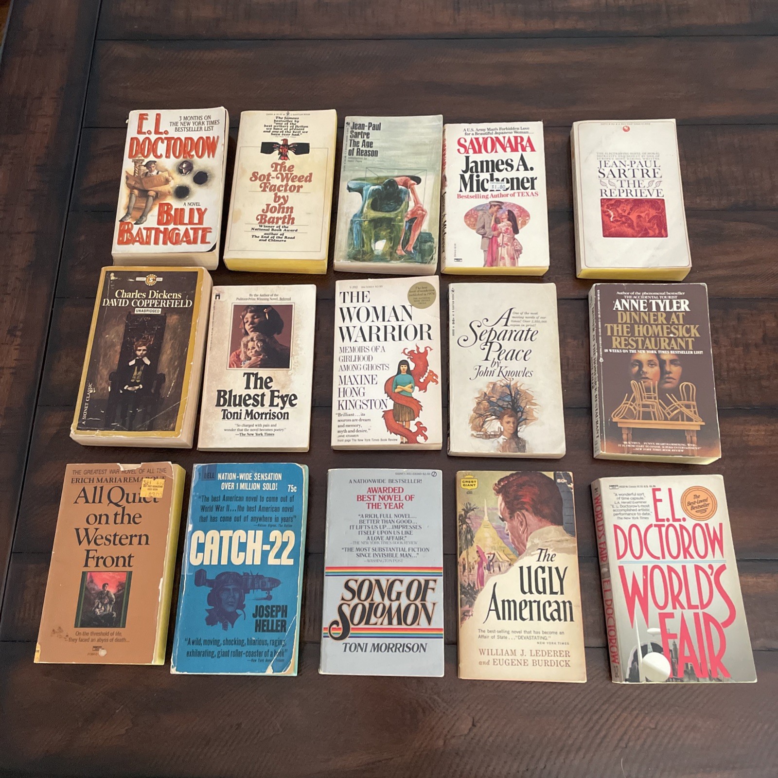 Vintage Classic Literature & Literary Fiction Book Lot (15 Books)