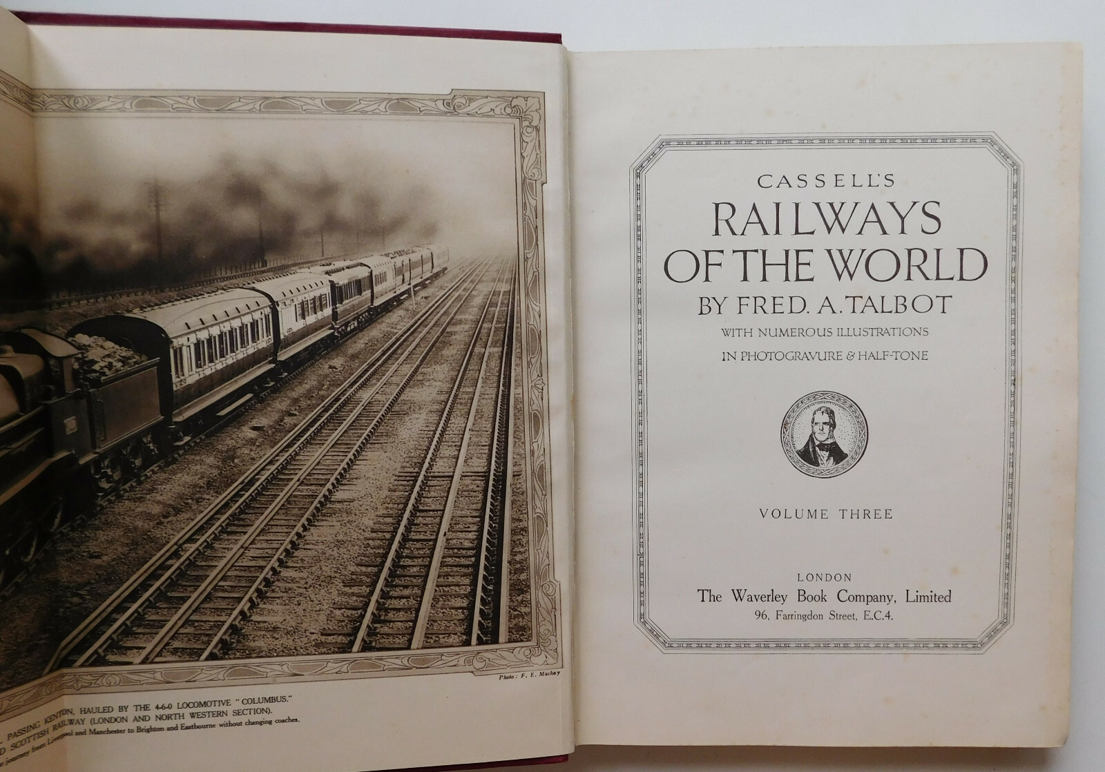 Cassells Railways of the World book by Fred Talbot vol 3 Waverley Book Co trains