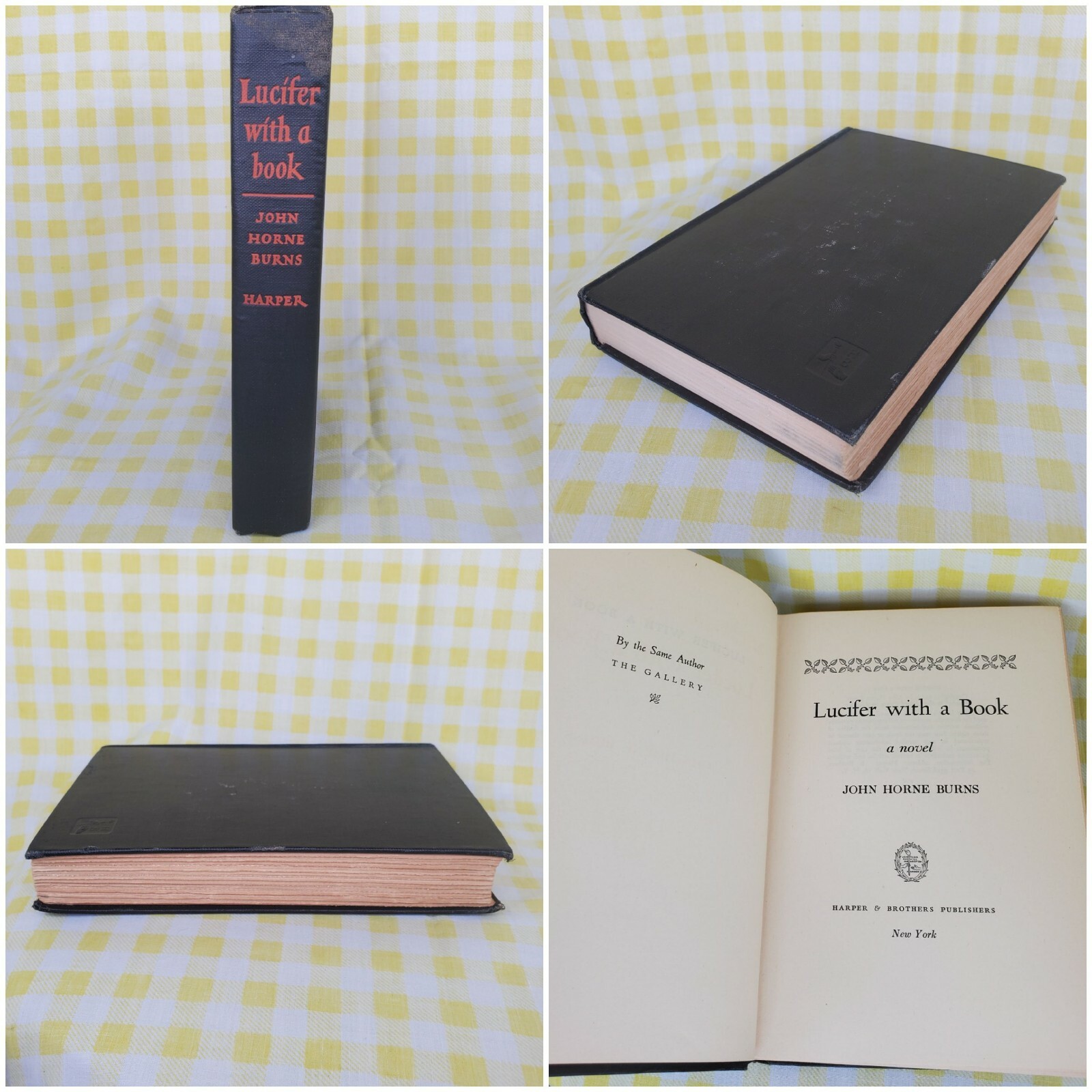 Rare „Lucifer With A Book“ by John Horne Burns 1949 Harper 1st Edition Hardcover