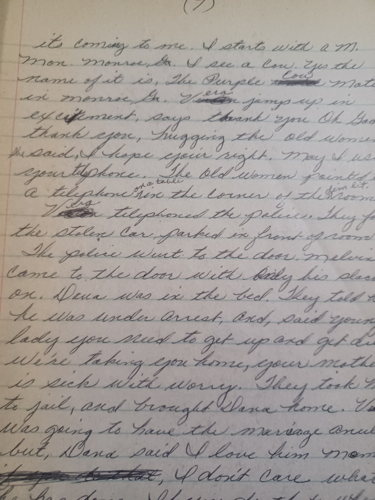 19 Page Manuscript, Memoir / Story of a poor Georgia family, Atchison, 1980s