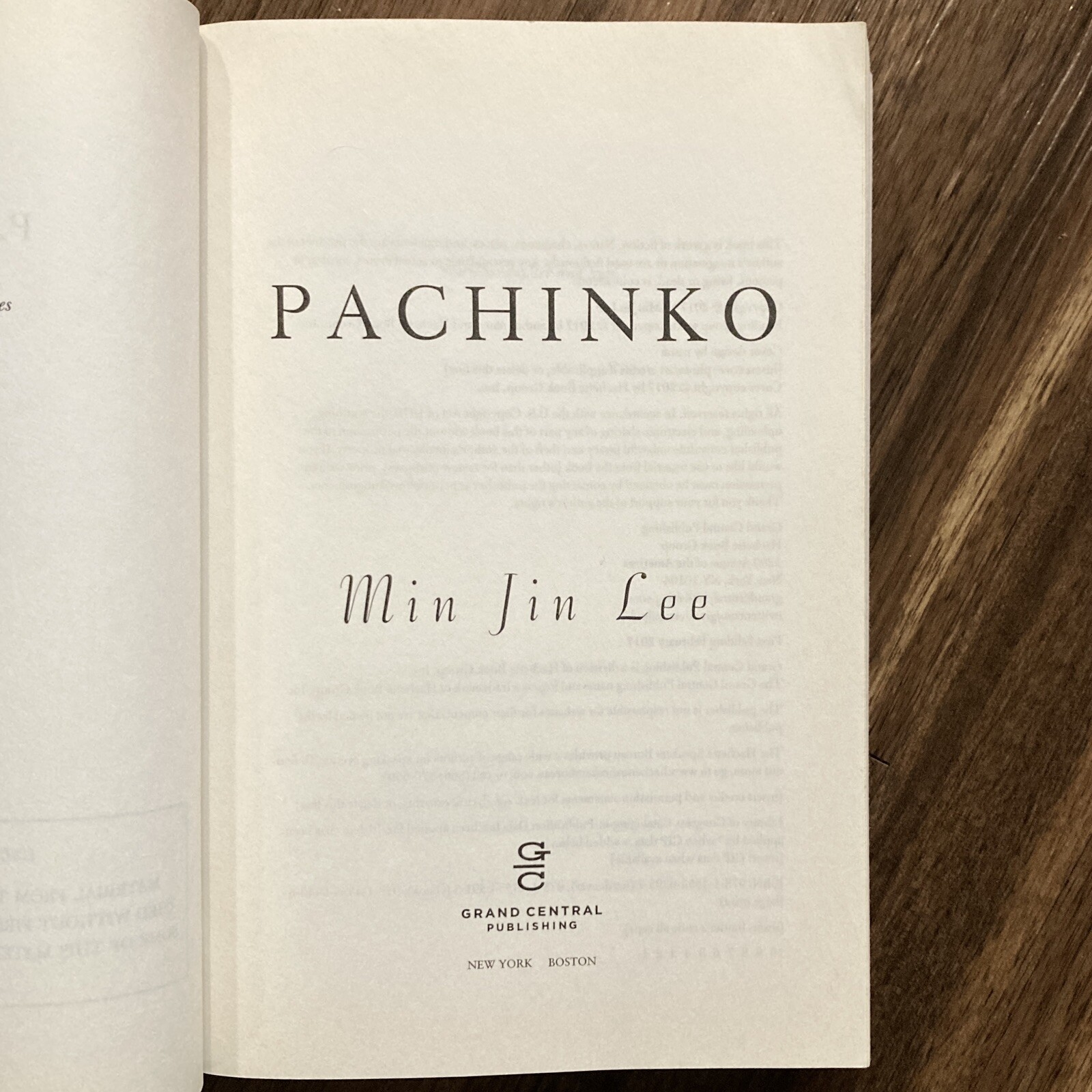 *ARC / Uncorrected Proof* Pachinko – Min Jin Lee (Grand Central Publishing 2017)
