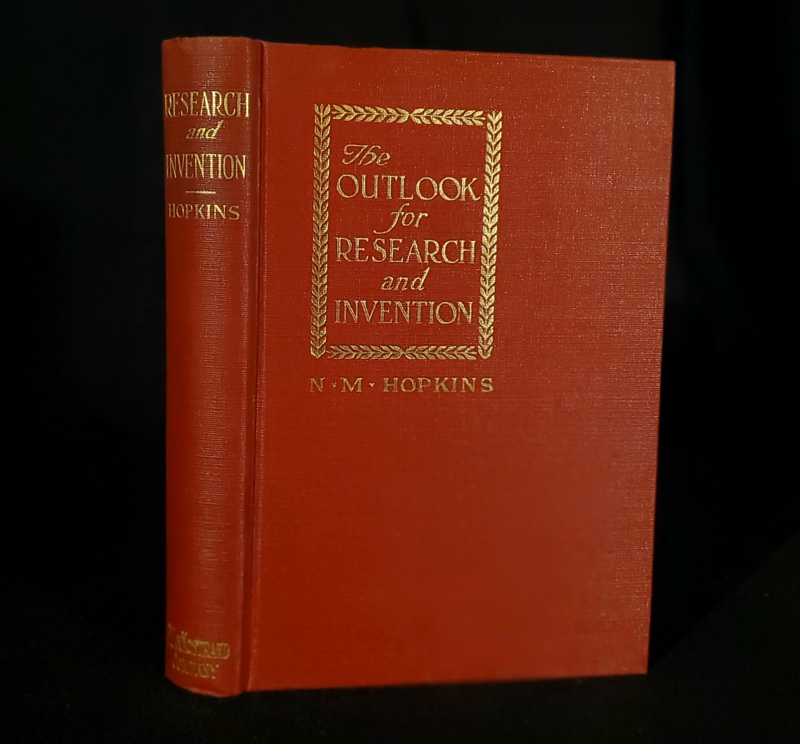 1919 ~ The Outlook for Research and Invention Nevil Monroe Hopkins NEAR FINE