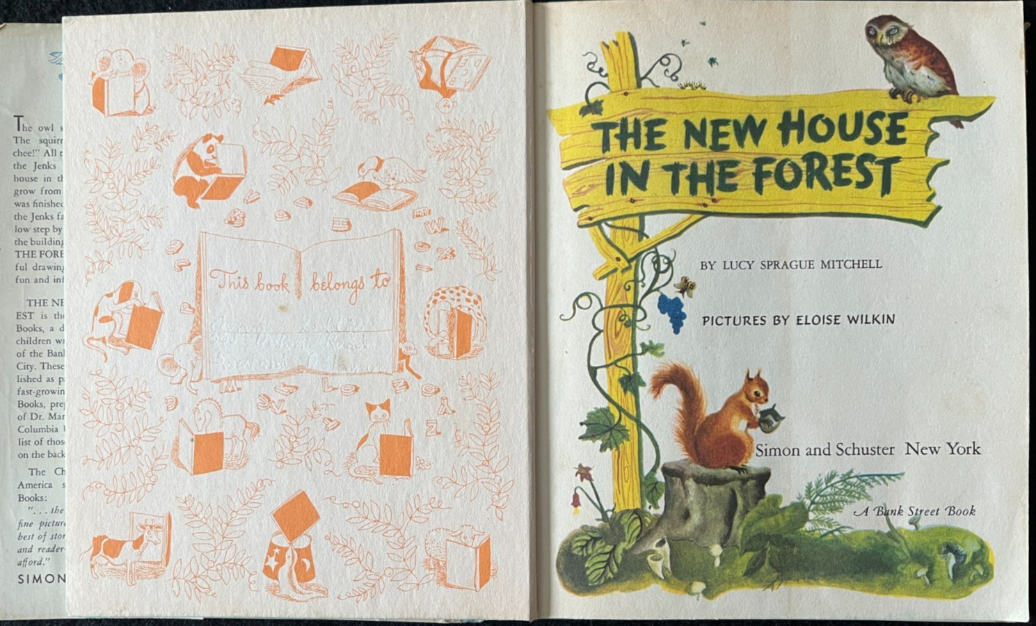 NEW HOUSE IN THE FOREST ~ w/ dust jacket ~ Little Golden Book #24, Eloise Wilkin