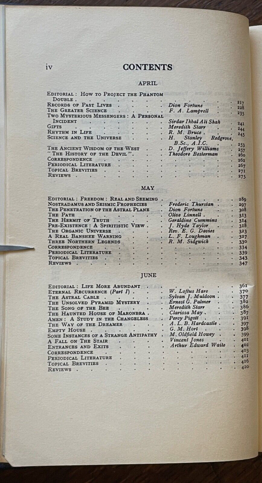 THE OCCULT REVIEW – Vol 49, 6 Issues 1929 – DIVINATION ALCHEMY MAGICK GHOSTS