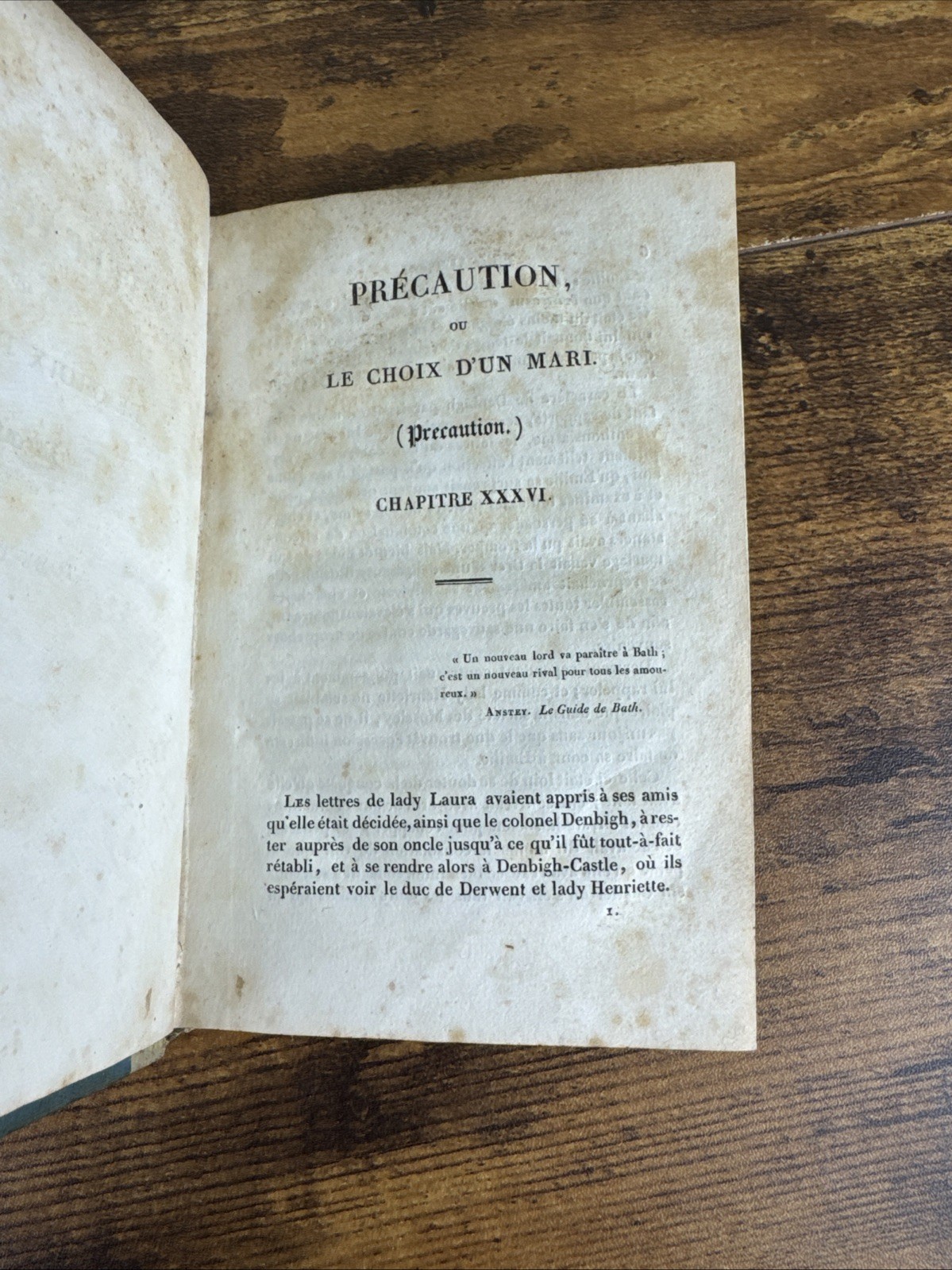 PRECAUTION BY JAMES FENIMORE COOPER 1827 1ST FRENCH COLL. ED. W/ ORIG. BOARDS