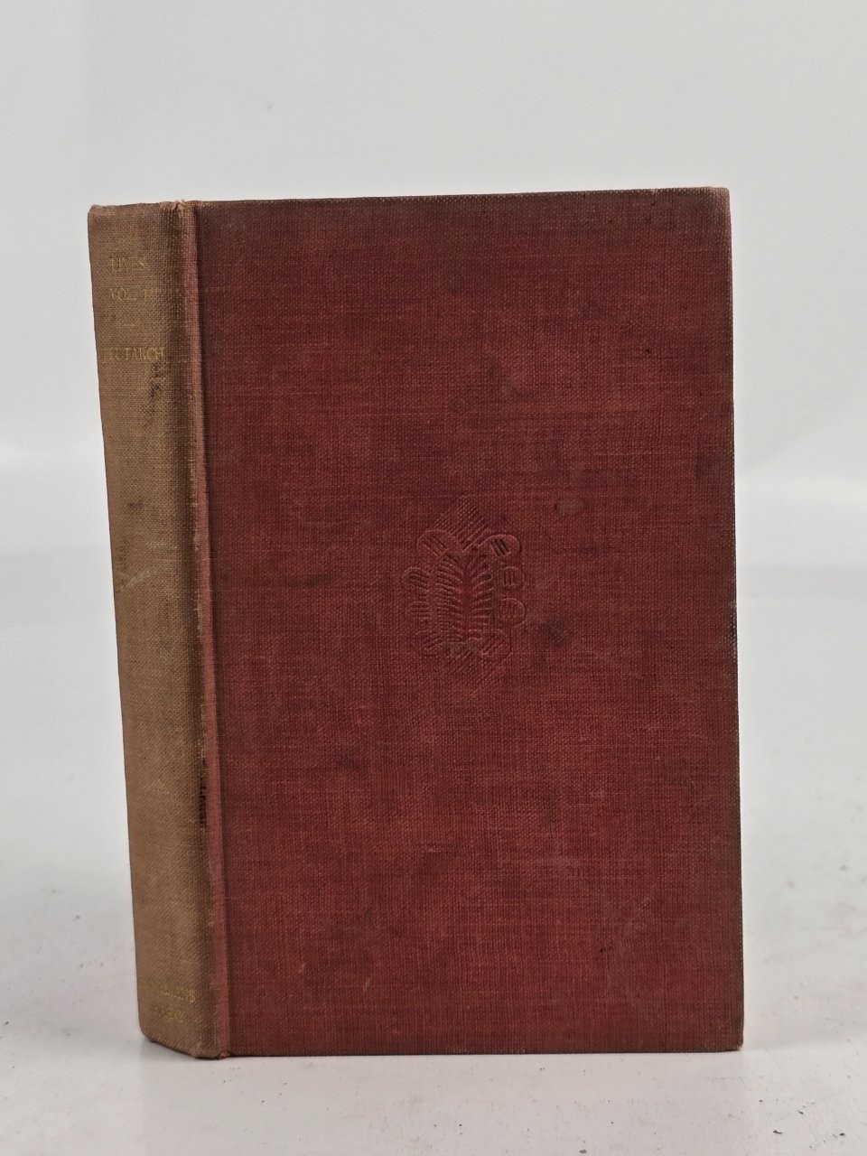 Plutarch’s Lives Volume One by Plutarch 1938 Edition HC Book