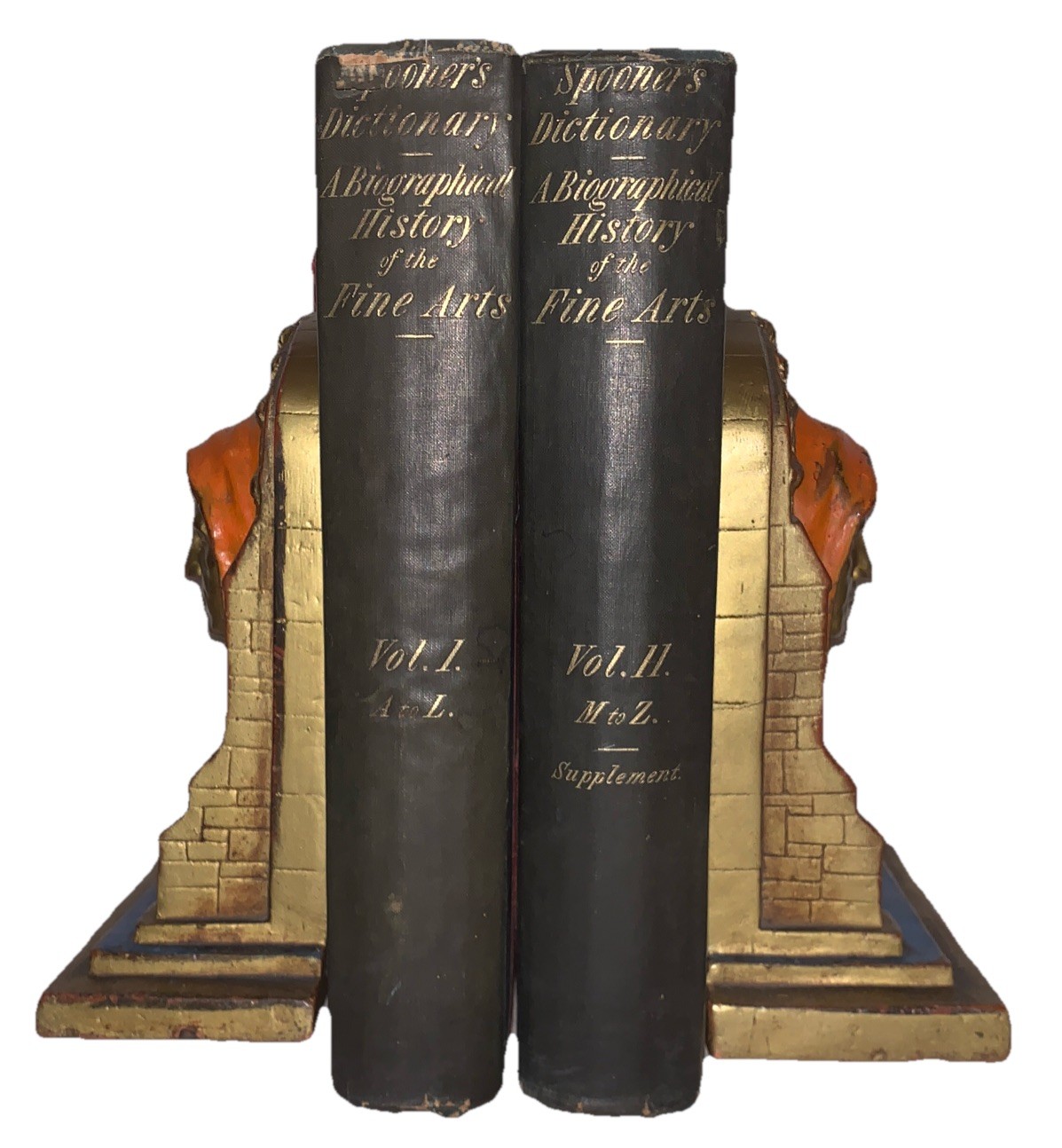 1865, 1st Ed, SPOONER, A BIOGRAPHICAL HISTORY OF THE FINE ARTS, 2 Vol Set, ART