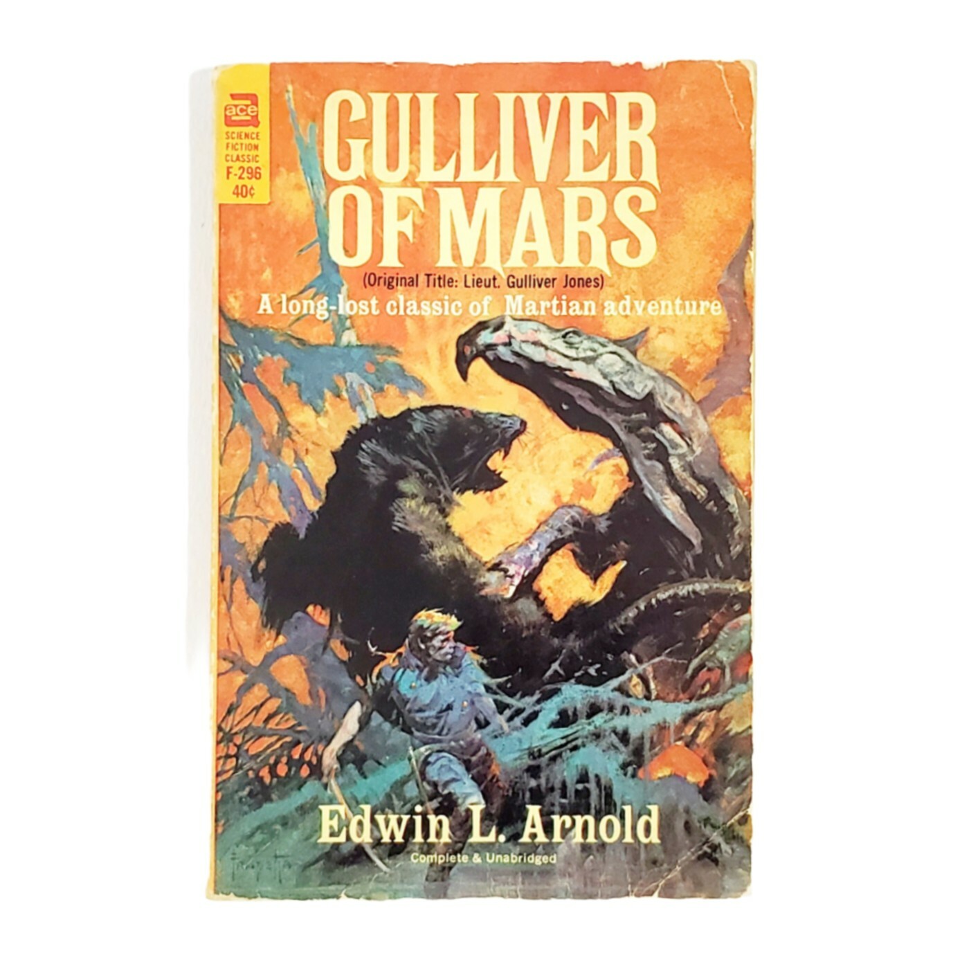 Gulliver of Mars by Edwin L. Arnold, Vintage Ace Books F-296 Sci-Fi Paperback