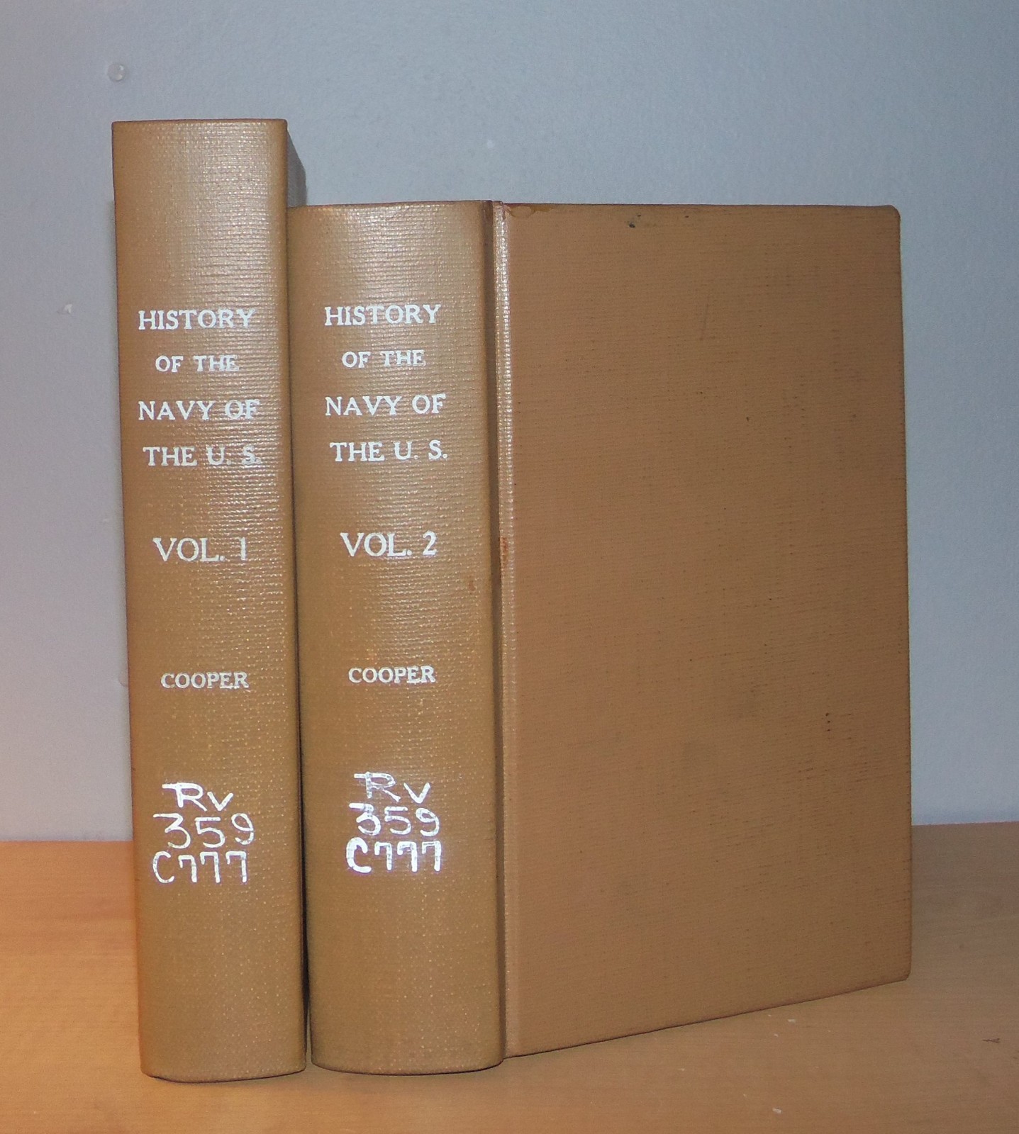 History of the Navy of United States of America. J.F.Cooper. 1839. 1st ed. 2 vol