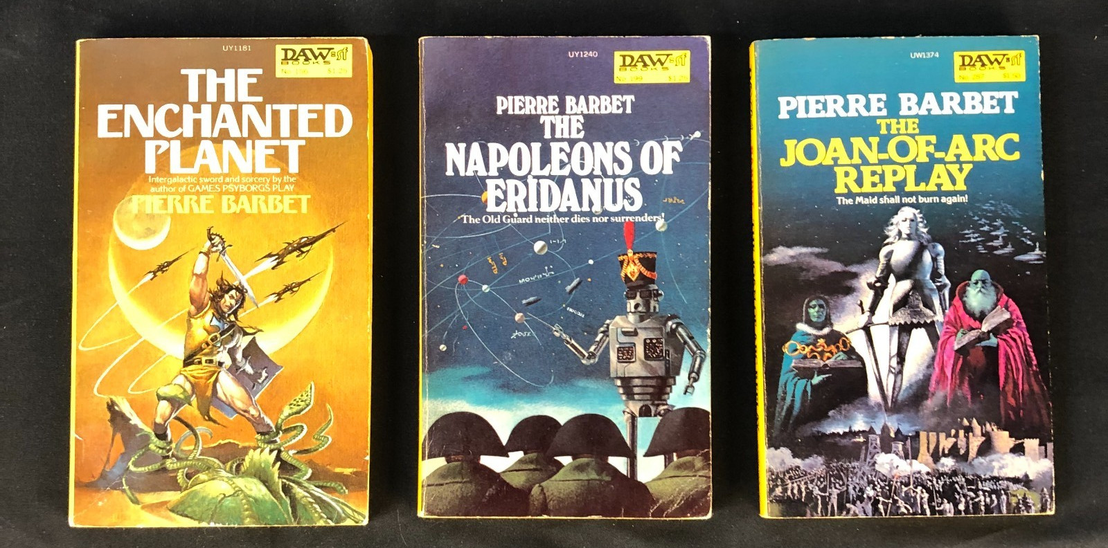 Vintage DAW Sci-Fi Fantasy Paperbacks 1st Printings Pierre Barbet Lot of 3