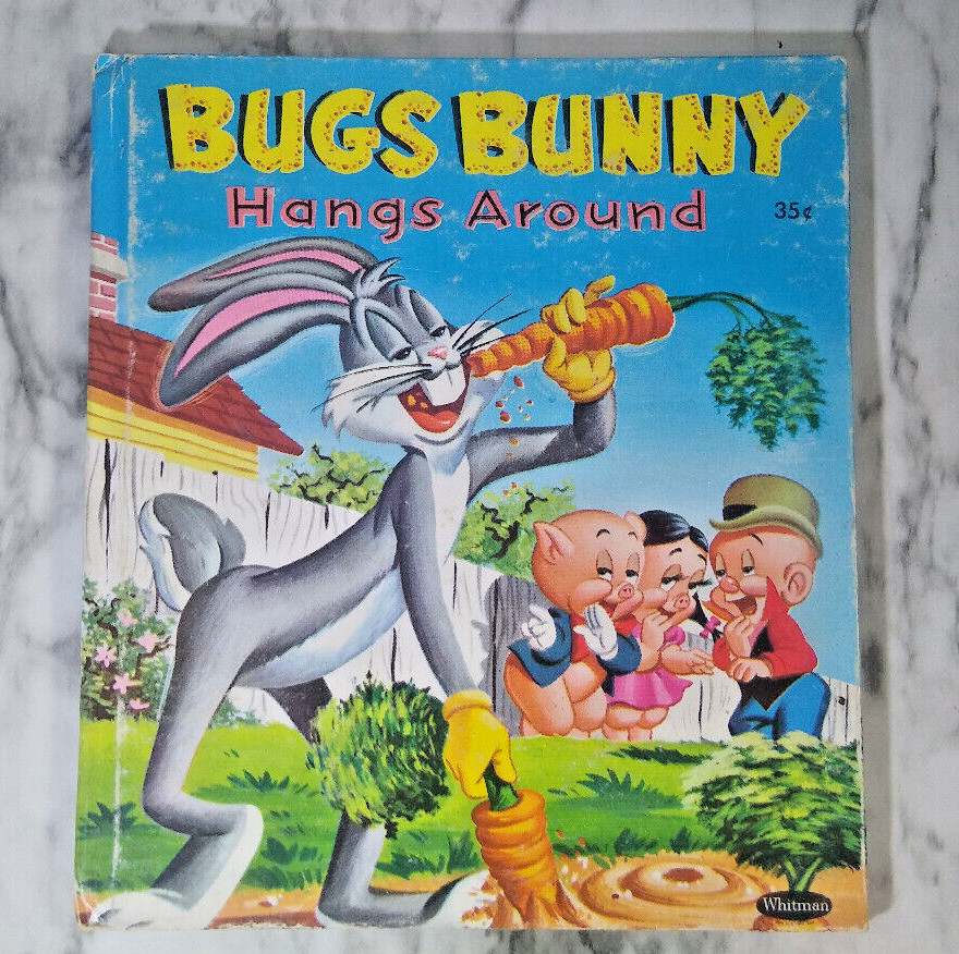 Vintage 1957 Whitman Tell A Tale Book “Bugs Bunny Hangs Around” warner bros