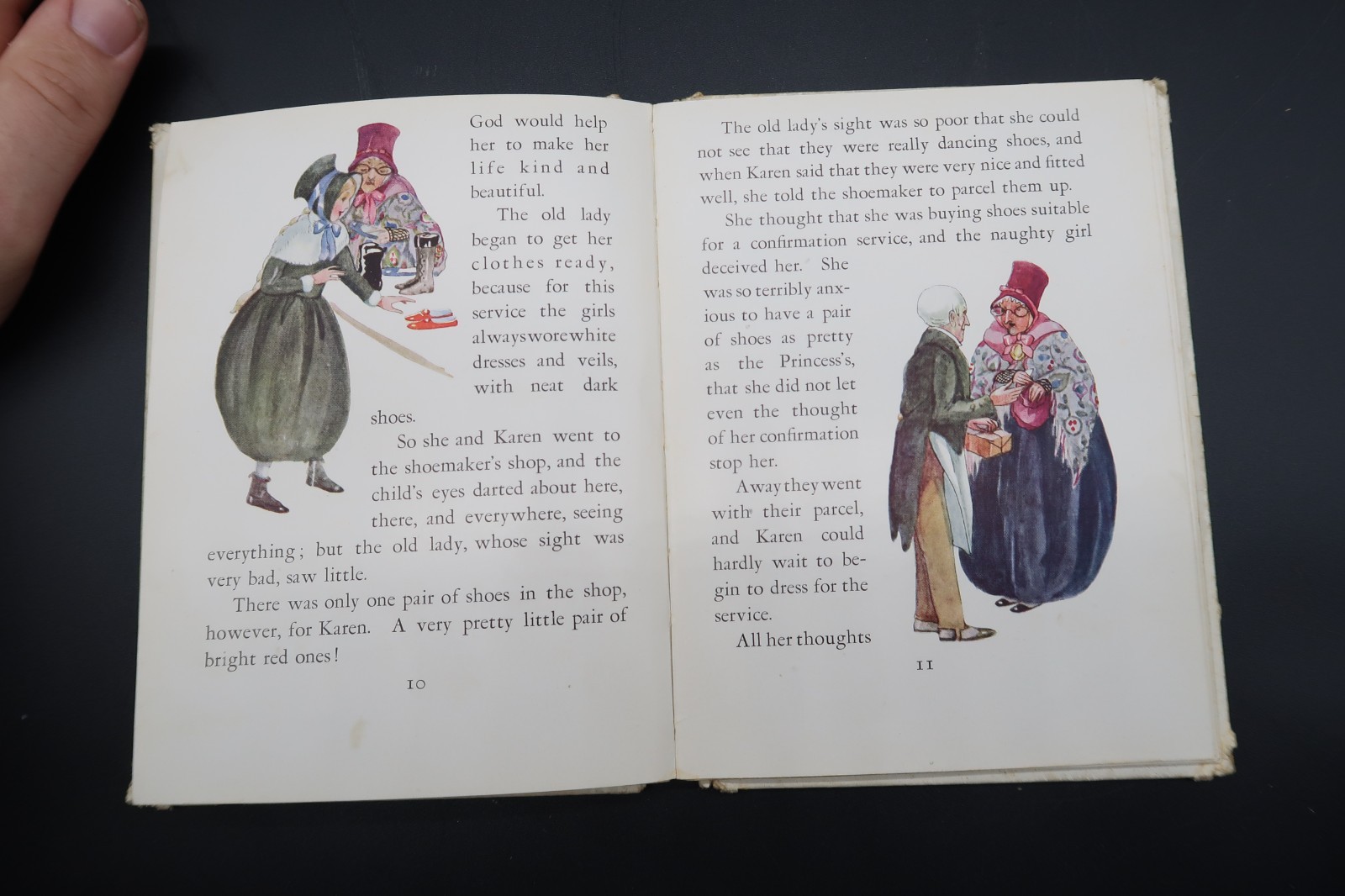 Vtg Red Shoes Hans Christian Andersen Thomas Nelson Sons Anne Anderson 1928 HTF