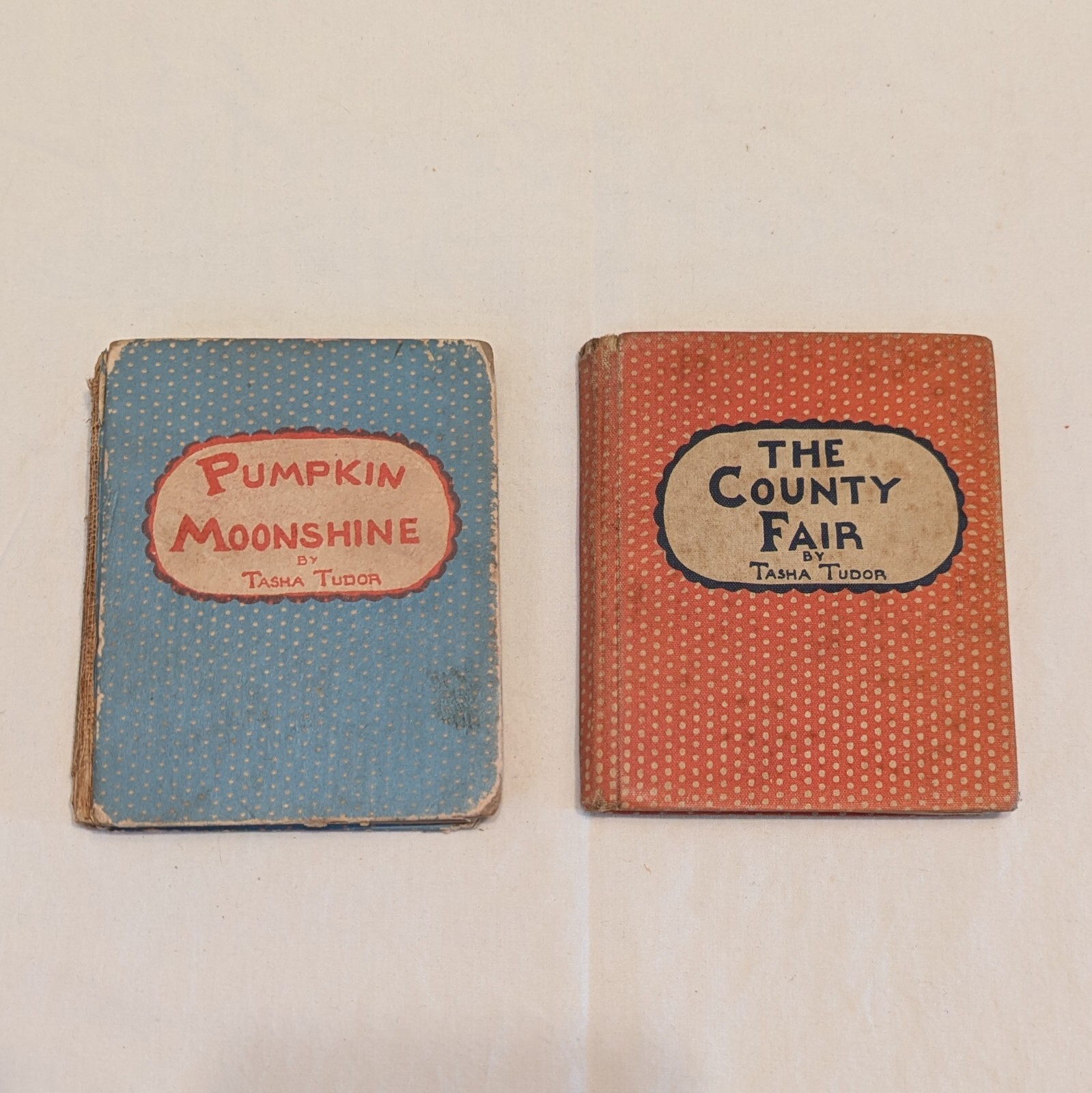 Tasha Tudor „The County Fair“ & „Pumpkin Moonshine“ Rare 1938 HC Books