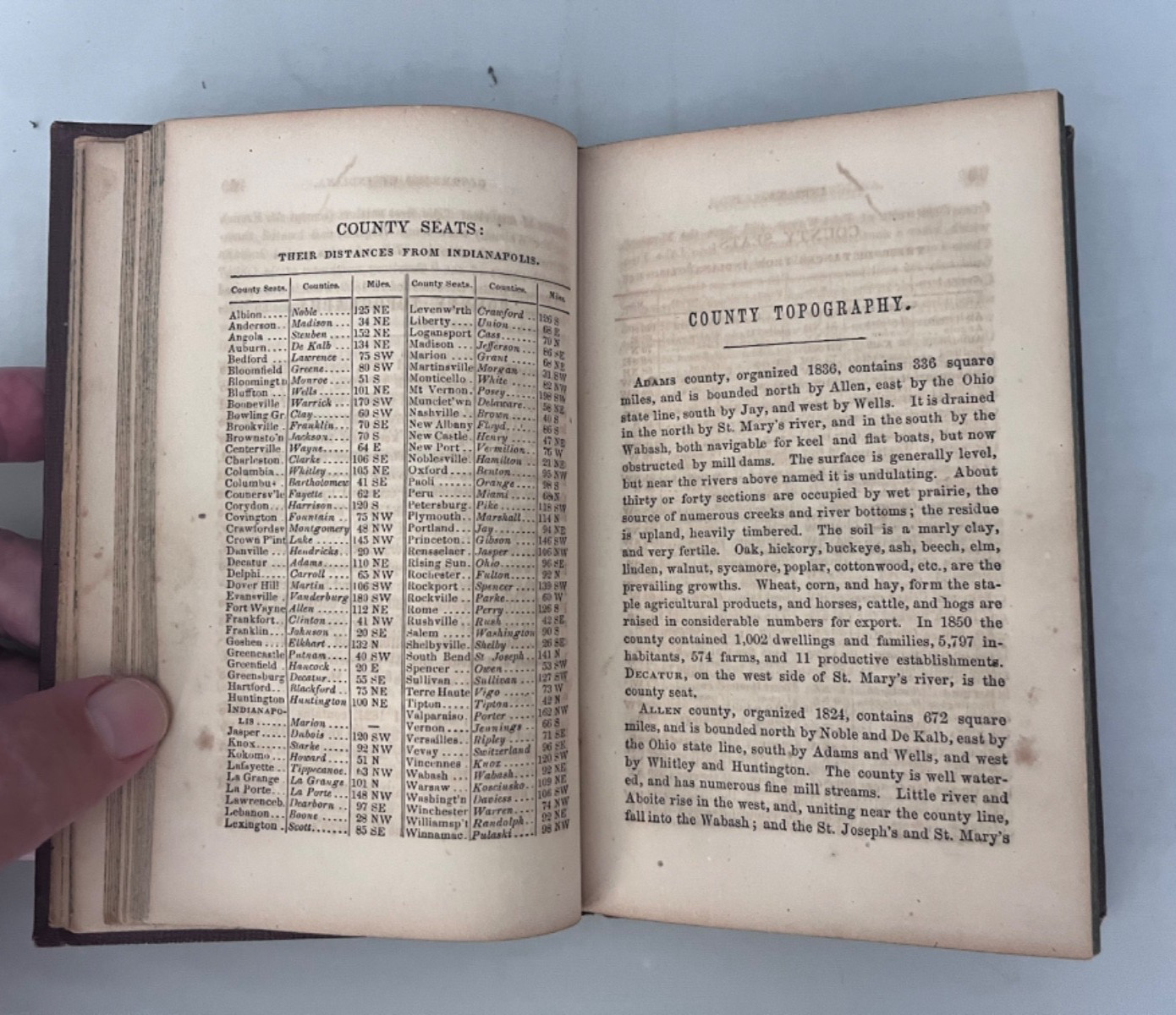 Indiana: … Geography, Statistics, Institutions, … . 1853. Howes U-iana F152