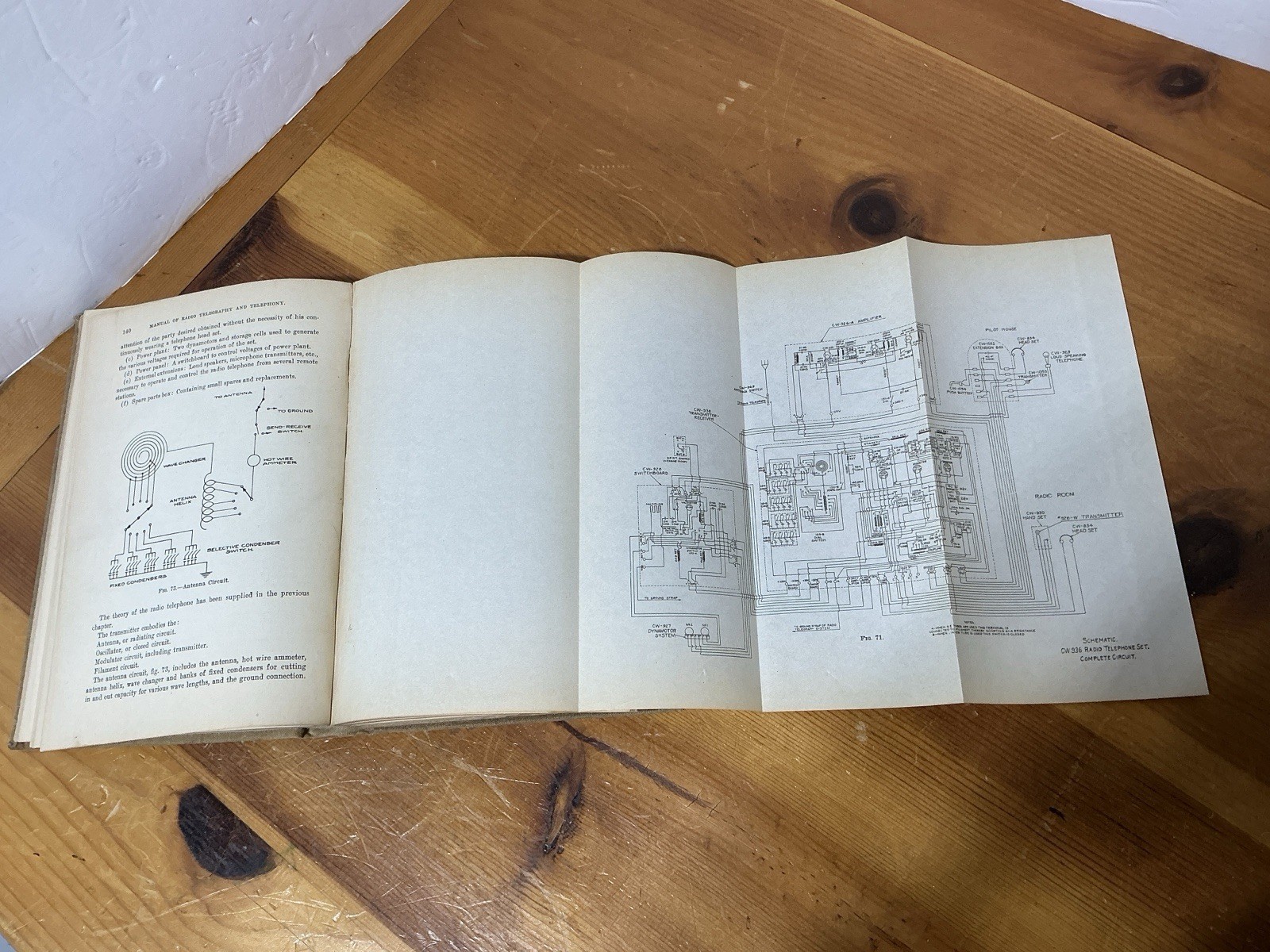 Robison’s Manual Of Radio Telegraphy And Telephony 1919 Huge Diagrams Antique