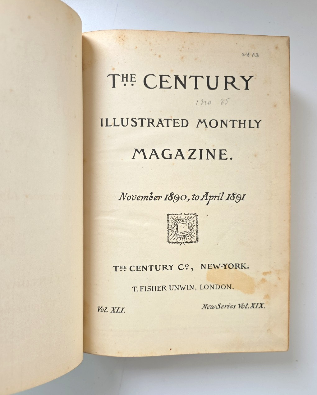 THE CENTURY ILLUSTRATED MONTHLY MAGAZINE VOL19 Leather Bound NOV 1890 APRIL 1891