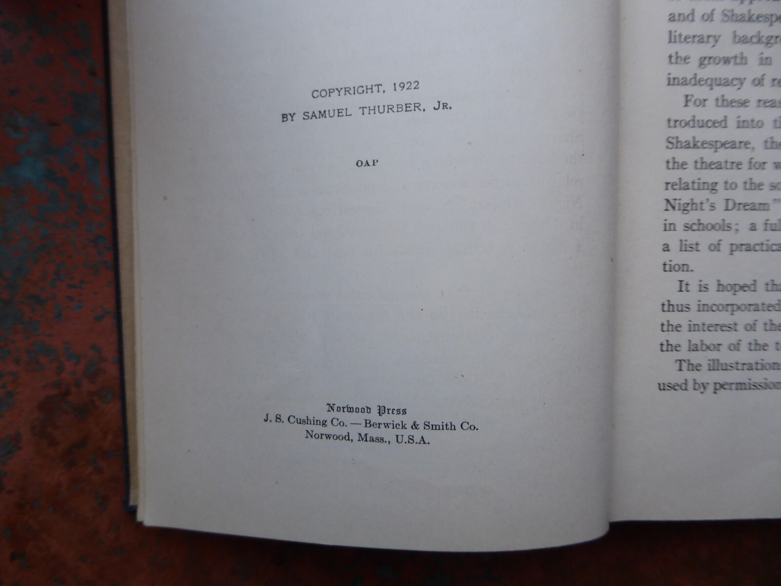 Academy Classics Midsummer Night’s Dream Shakespeare 1922 Edition Vintage Book