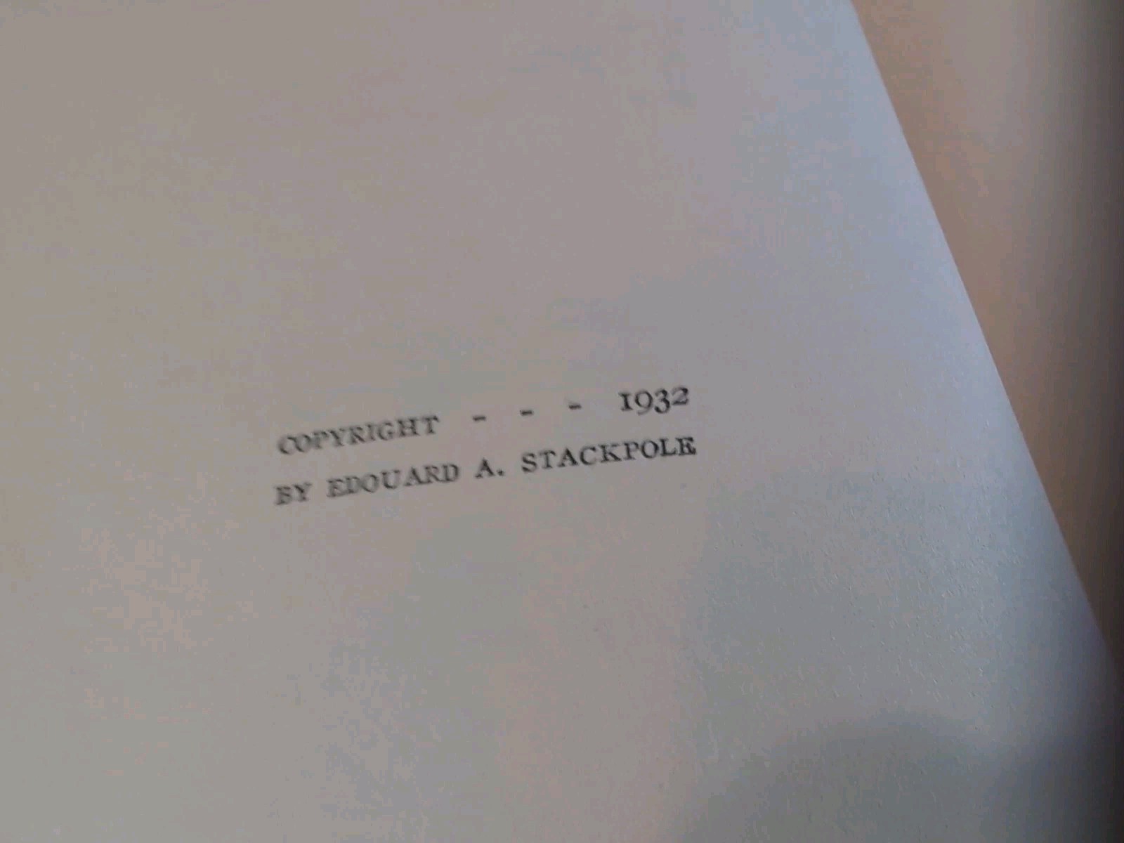 Edouard Stackpole. You Fight For Treasure! 1st Ed 1932 Signed by Author