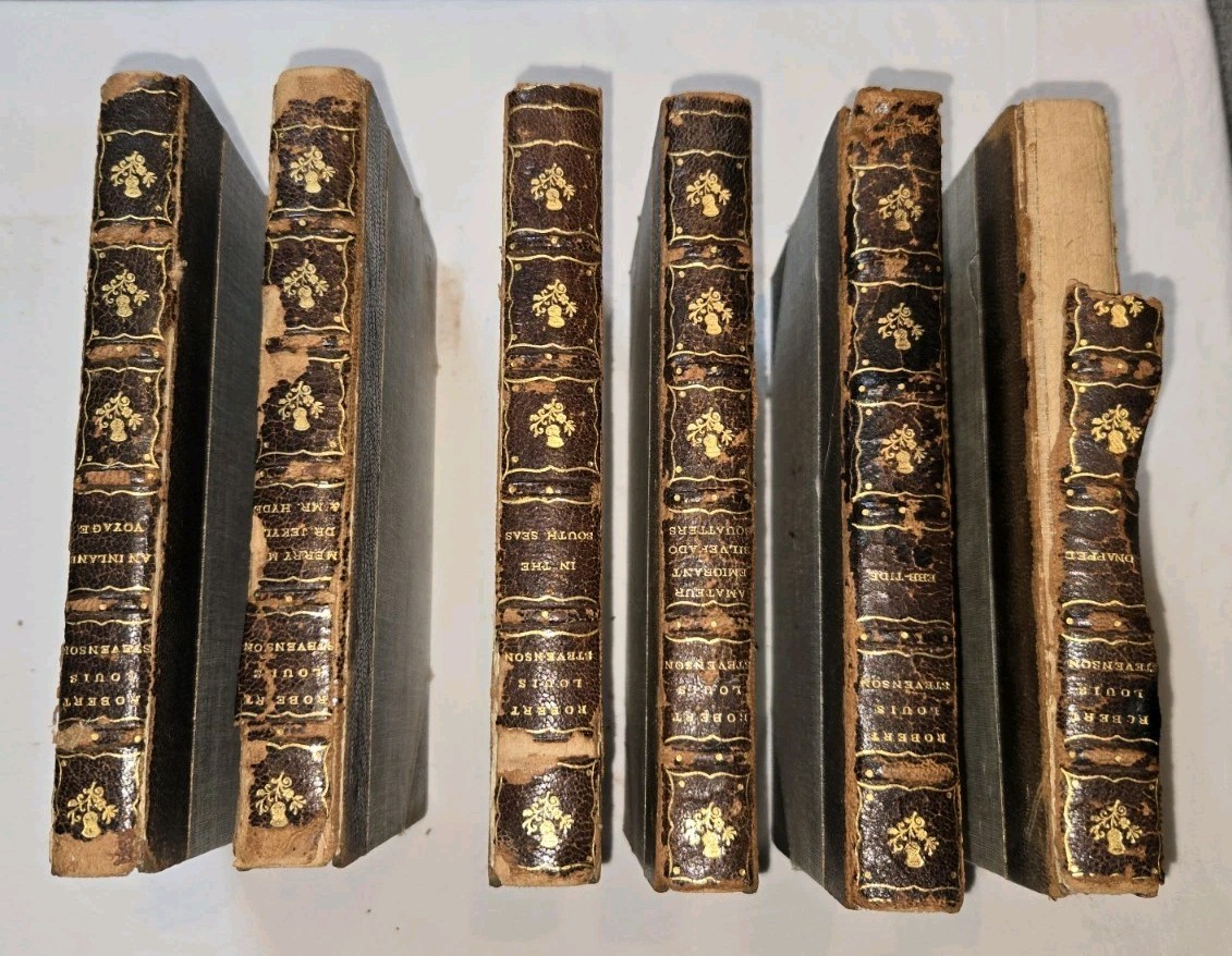 Robert Louis Stevenson Biographical Edition Lot of 6 Books 1905-1915 Scribner’s
