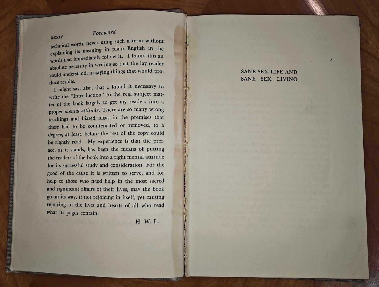 Sane Sex Life & Sane Sex Living H.W. Long 1937 Eugenics Publishing Antique Book