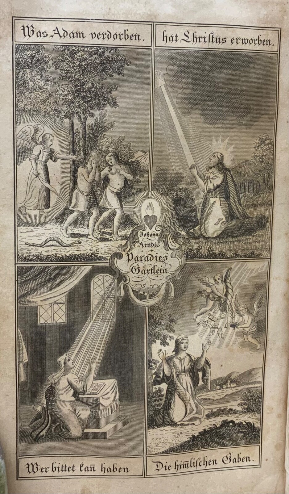 1832 Johann Arndts Sechs Bücher vom Wahren Christenthum & Paradiesgartlein