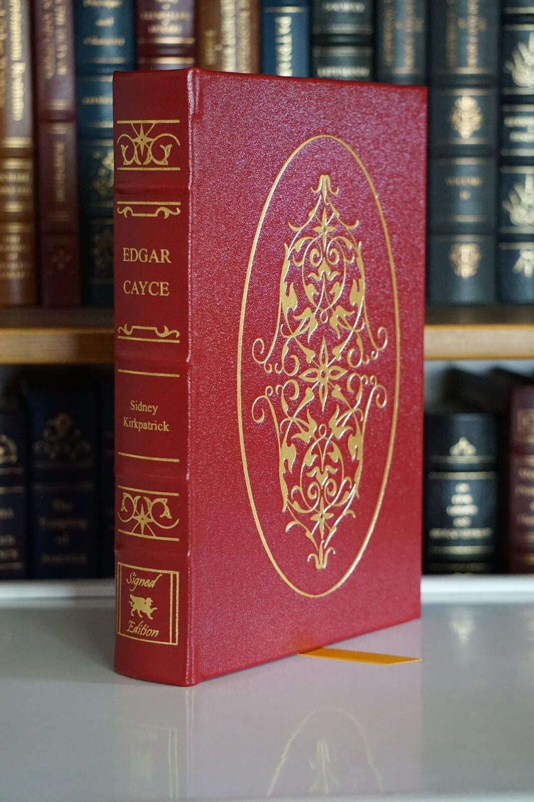 EDGAR CAYCE by Sidney Kirkpatrick Gryphon Leather SIGNED
