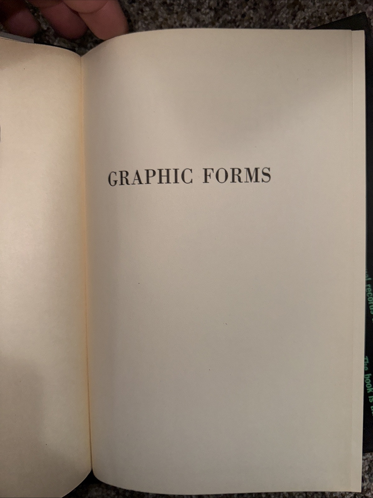 Graphic forms The arts as related to the book / 1st Edition 1949 Books on Books