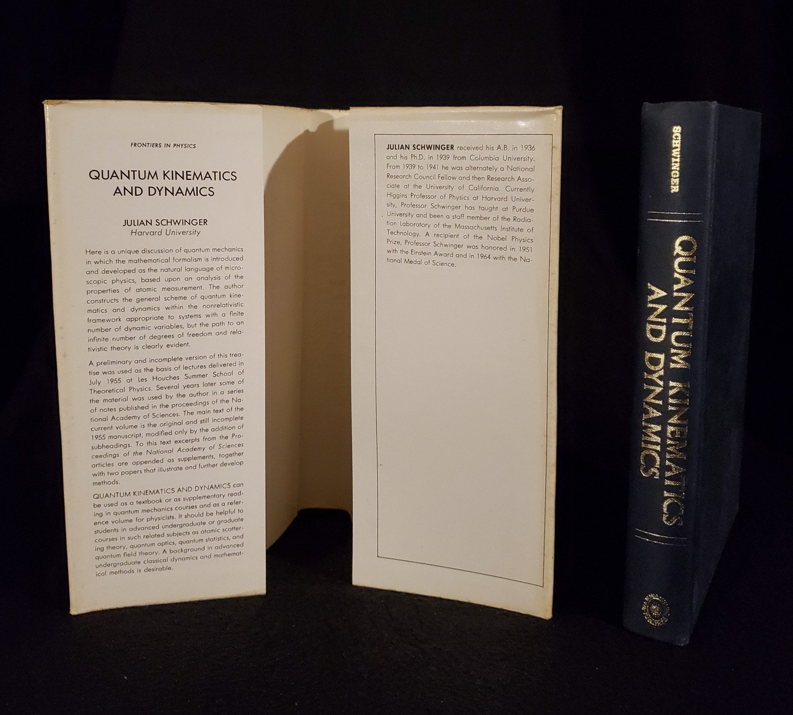 Quantum Kinematics And Dynamics by Julian Schwinger 1970 Hardcover DJ Book