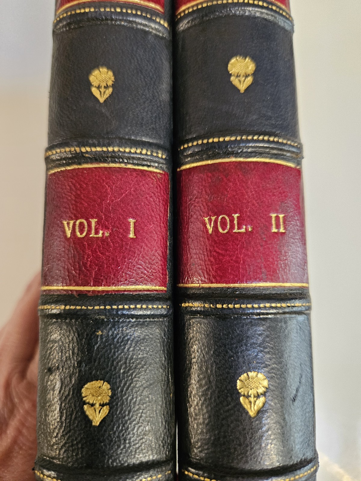 1867 1st Ed Anthony Trollope Last Chronicle of Barset 2 Vol Leather Set
